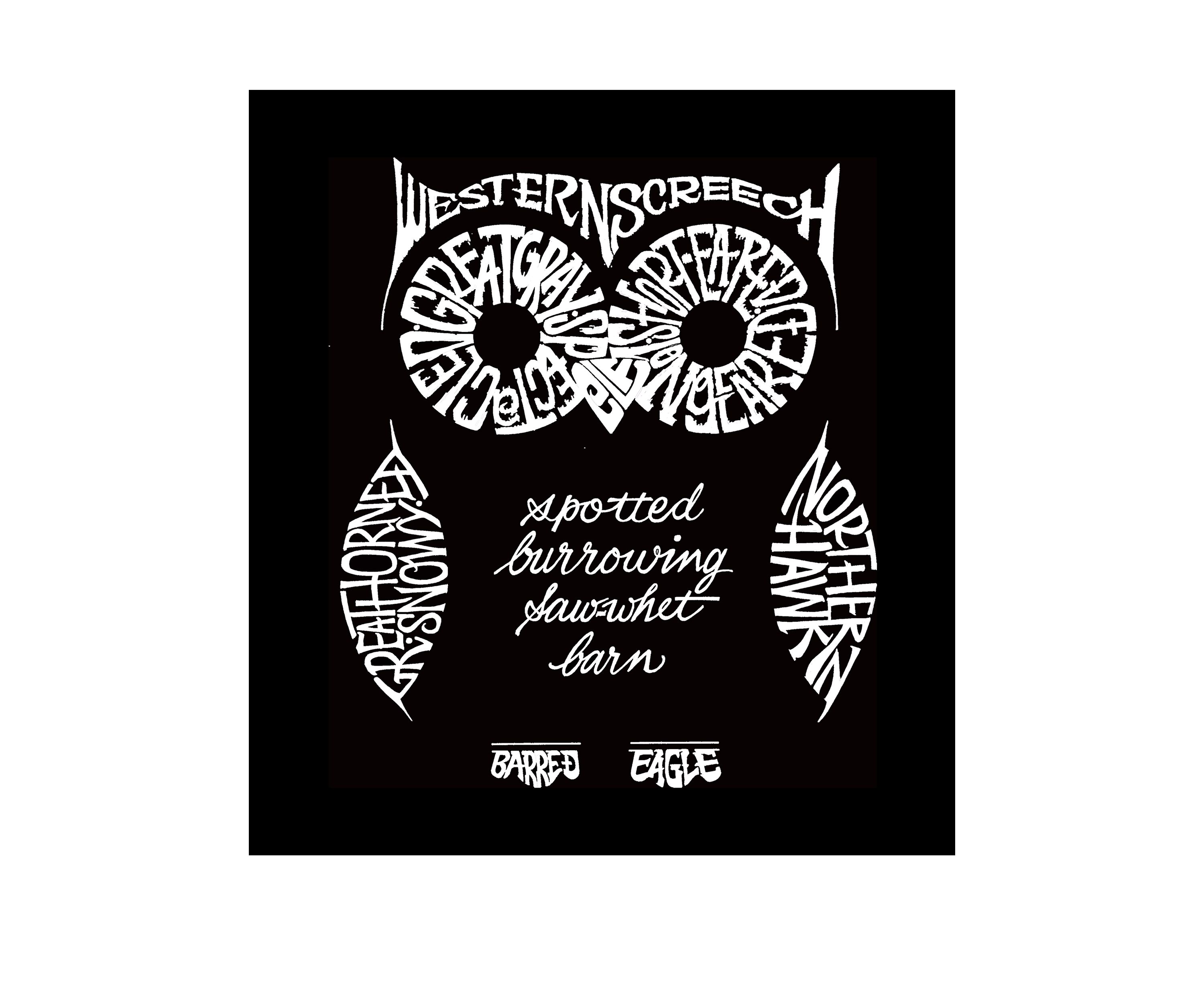 Full Length Word Art Apron - Owl