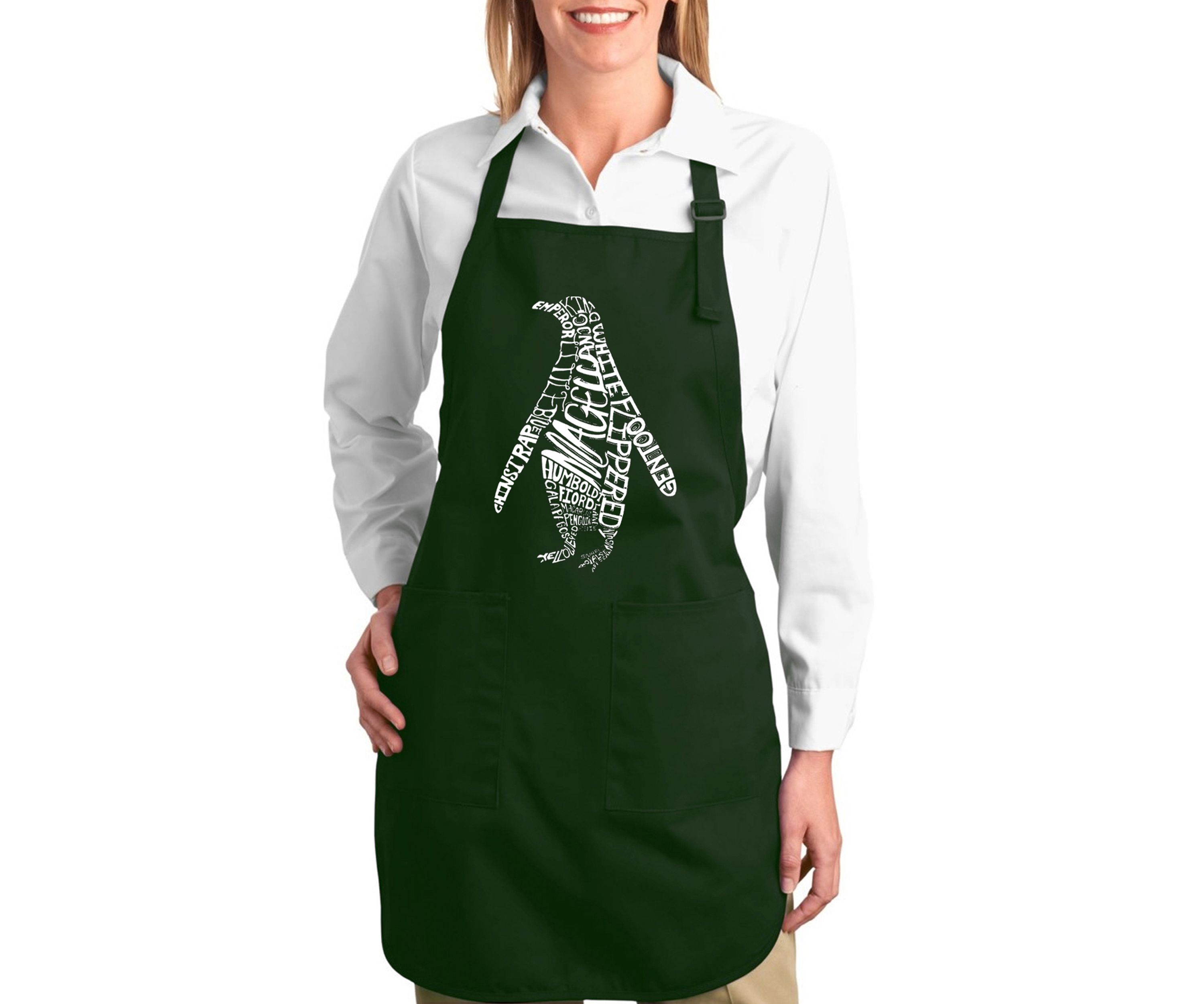 Full Length Word Art Apron - Penguin