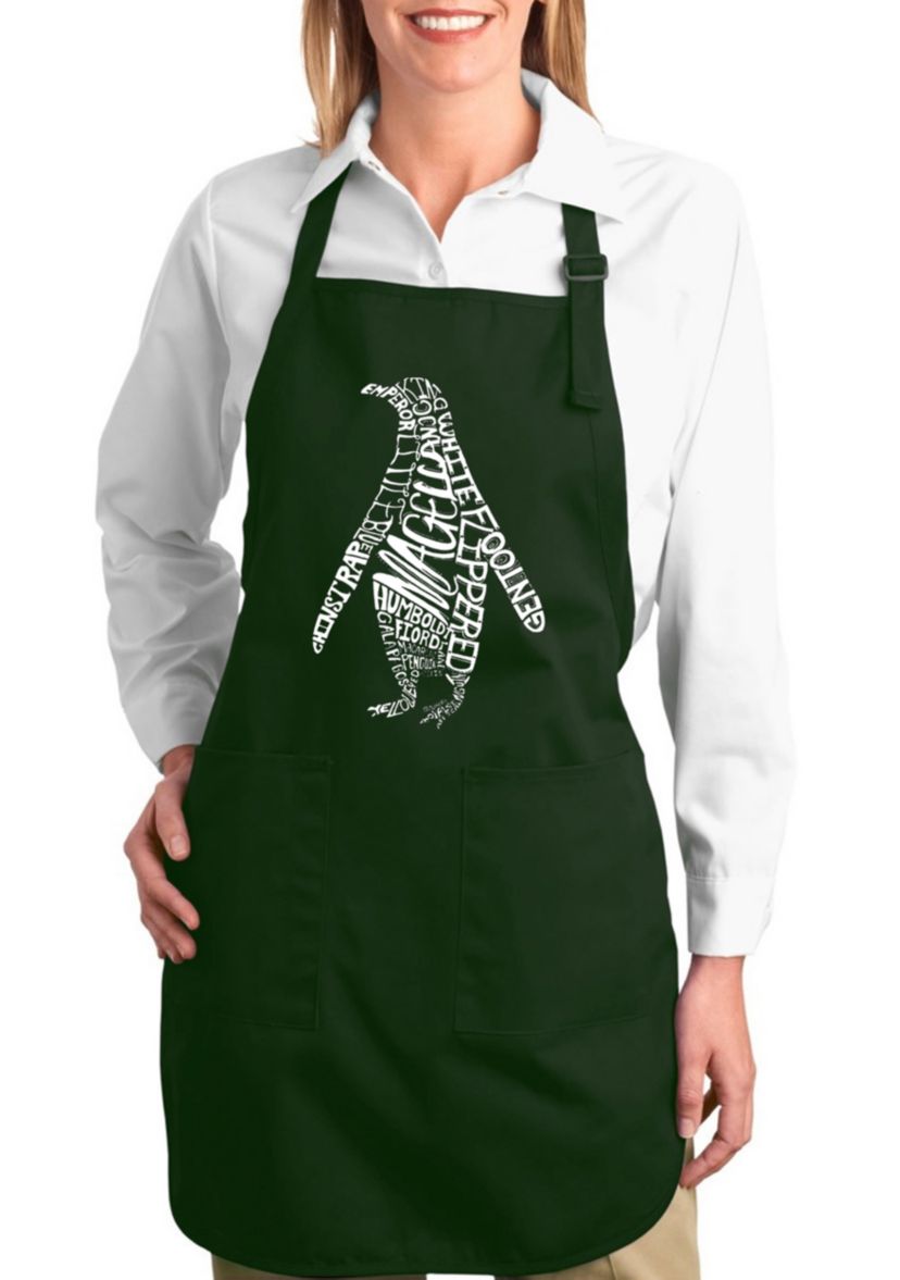 Full Length Word Art Apron - Penguin