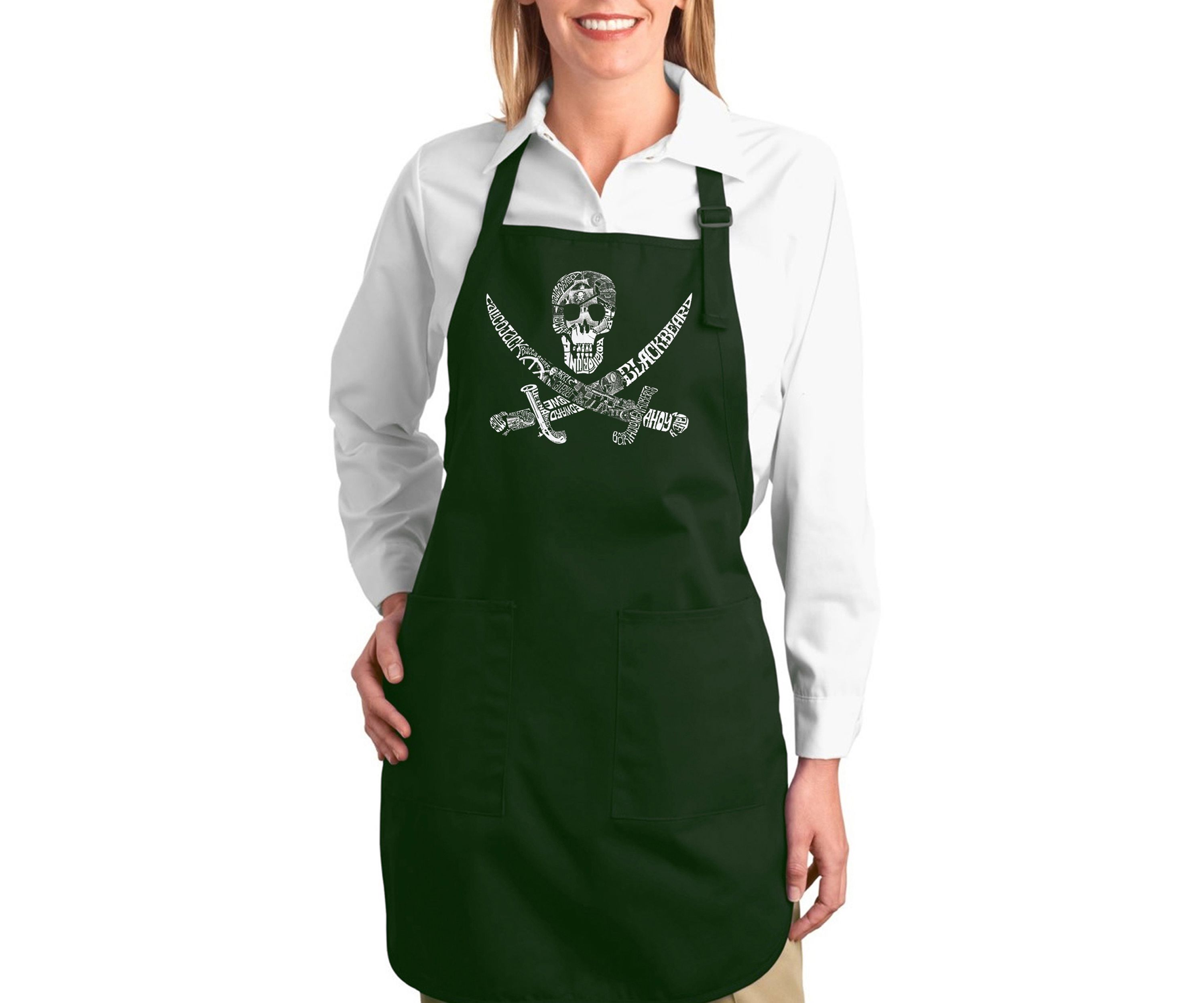 Full Length Word Art Apron - Pirate Captains, Ships and Imagery