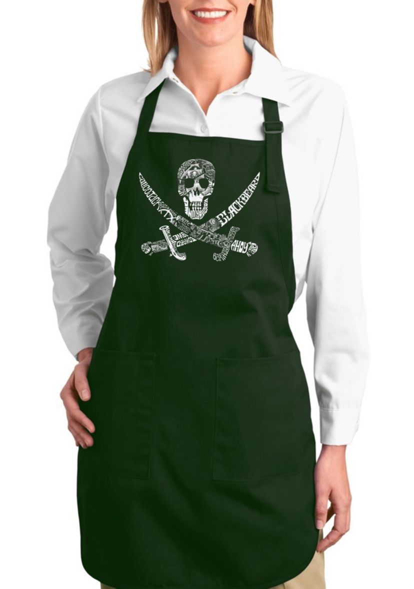 Full Length Word Art Apron - Pirate Captains, Ships and Imagery