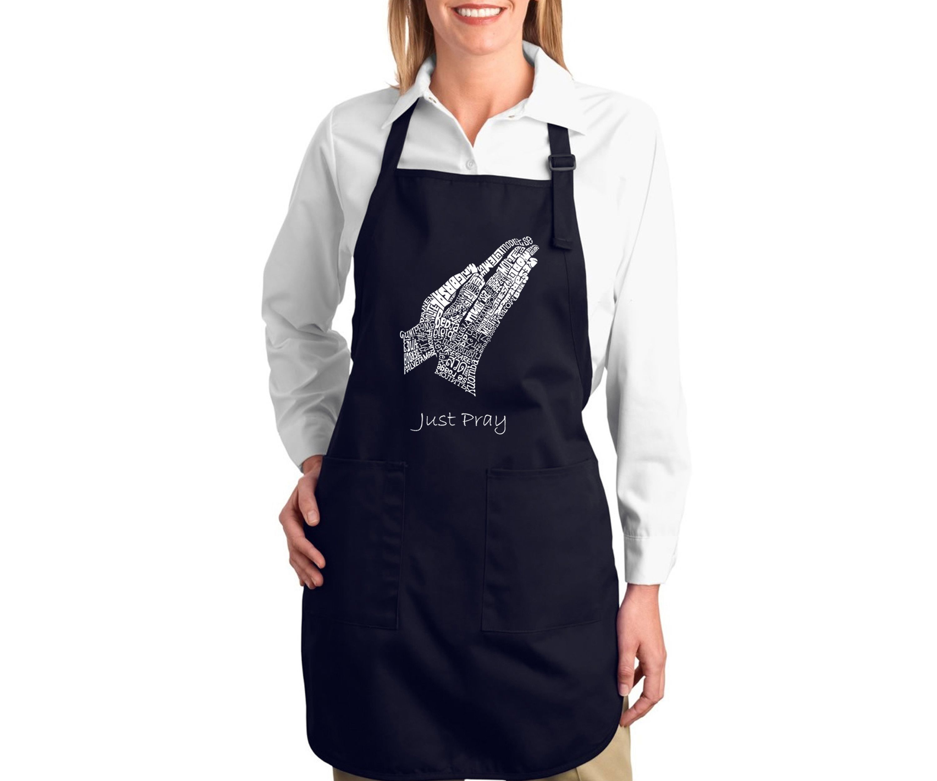 Full Length Word Art Apron - Prayer Hands