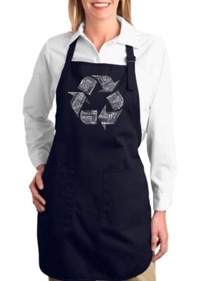 LA Pop Art Full Length Word Art Apron - 86 Recyclable Products, Navy Blue