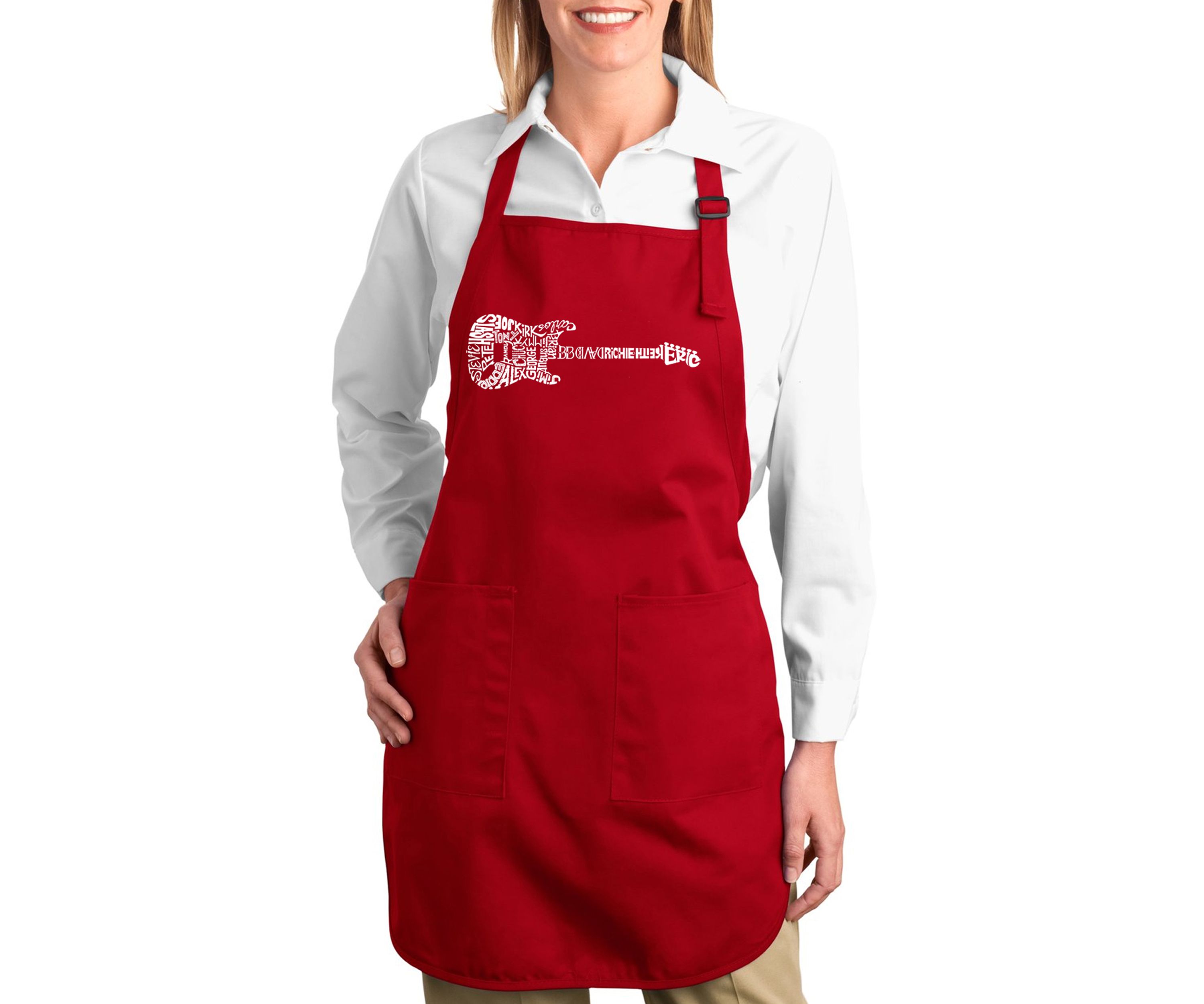 Full Length Word Art Apron - Rock Guitar