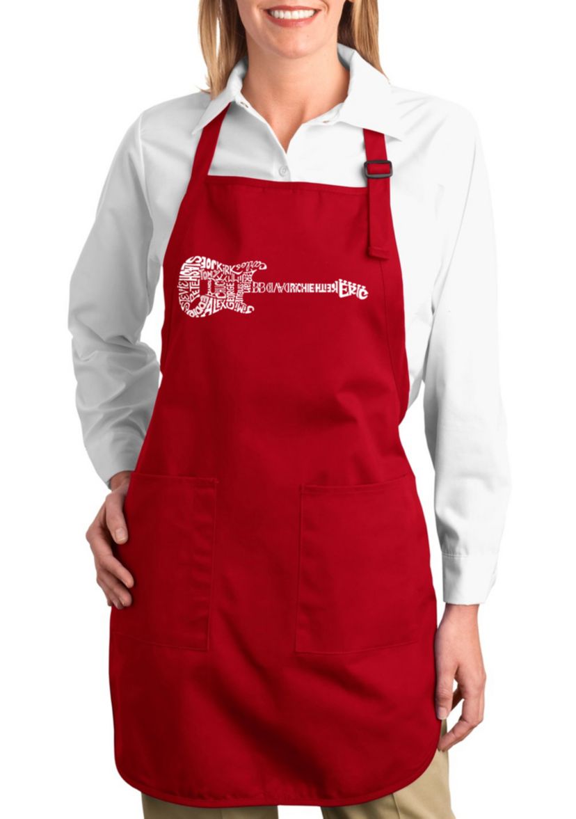 Full Length Word Art Apron - Rock Guitar