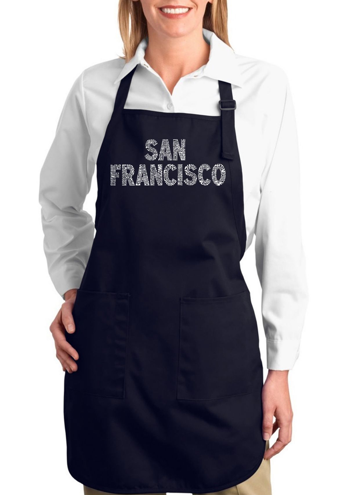 Full Length Word Art Apron - San Francisco Neighborhoods