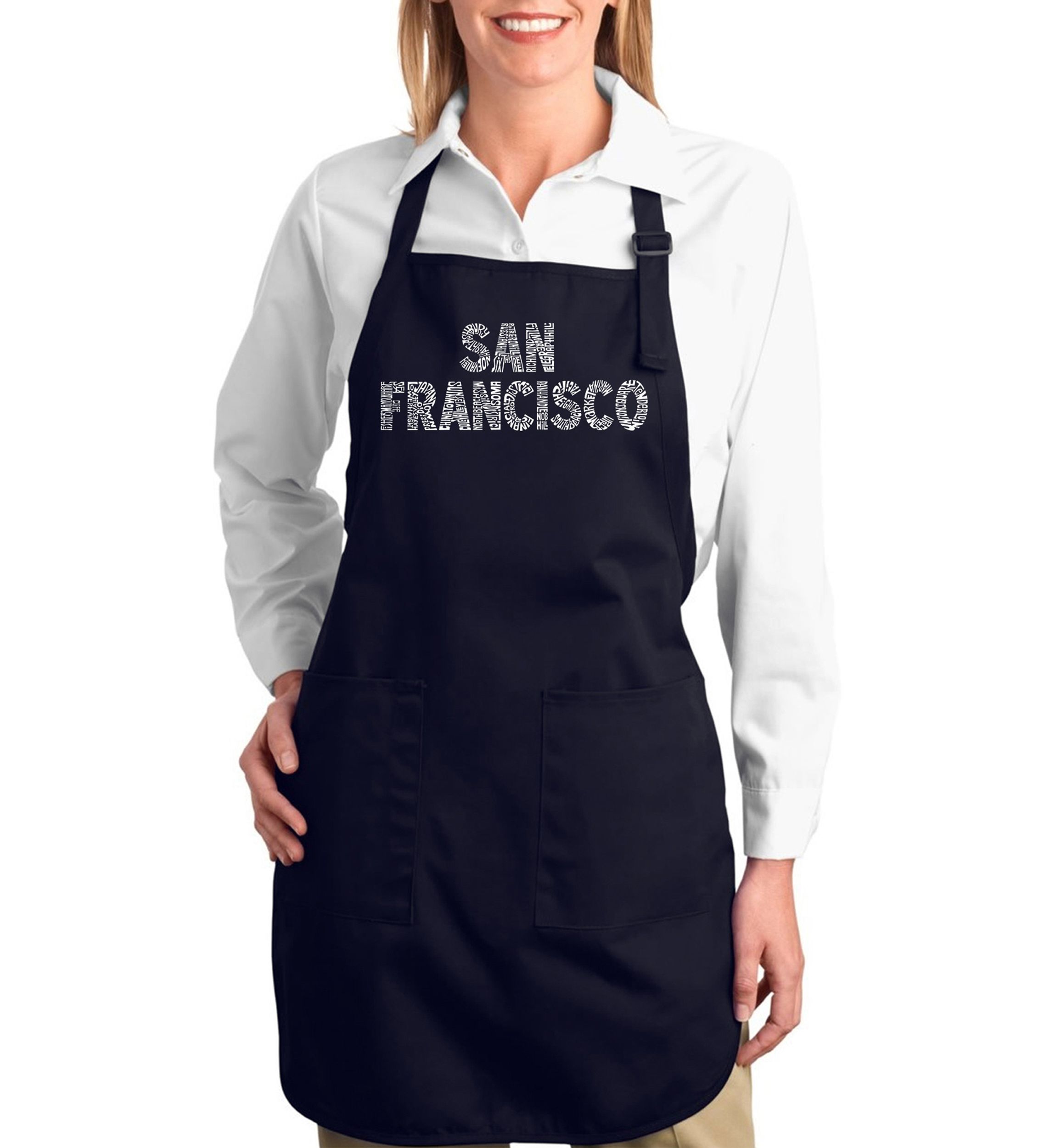 Full Length Word Art Apron - San Francisco Neighborhoods