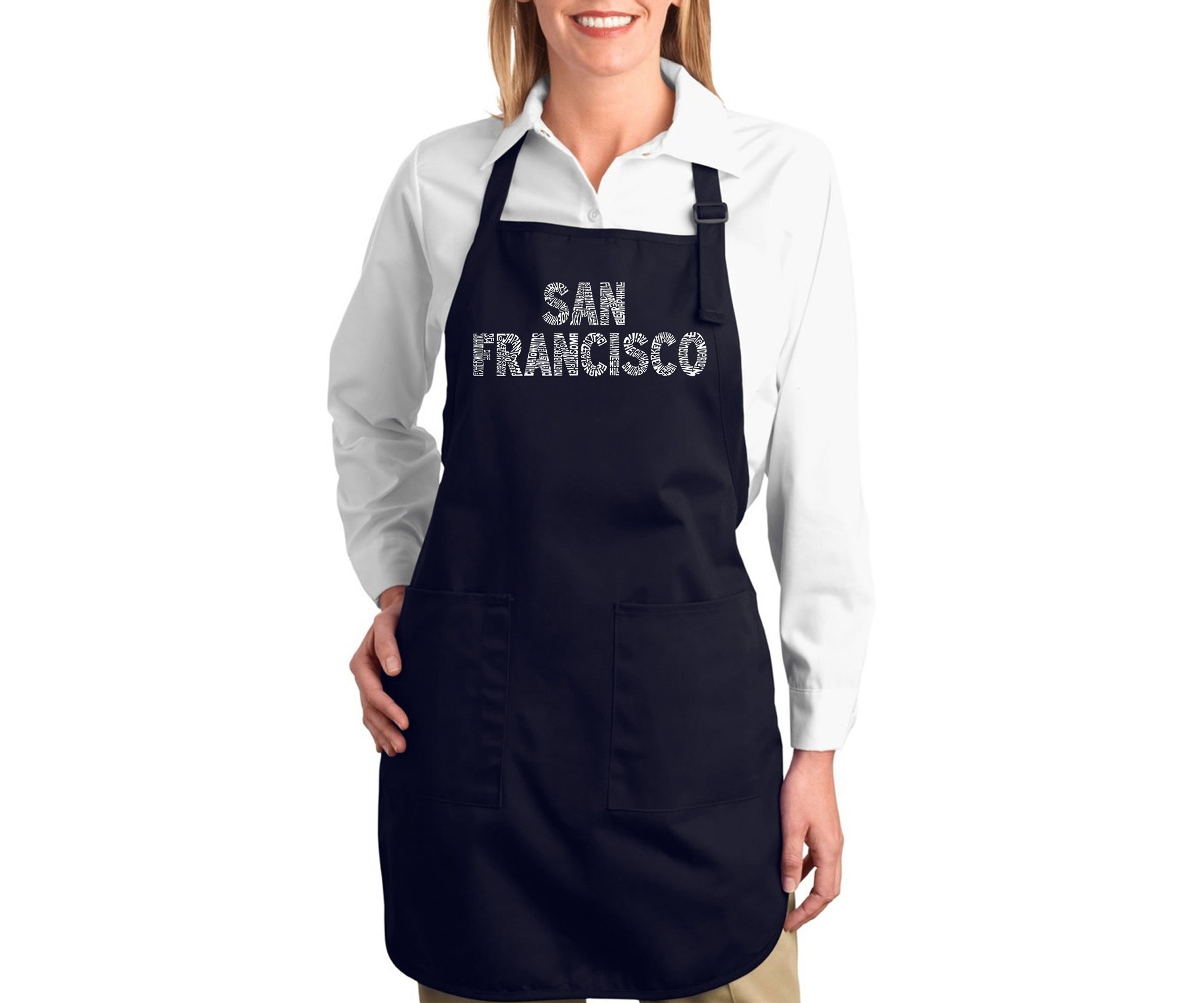 Full Length Word Art Apron - San Francisco Neighborhoods