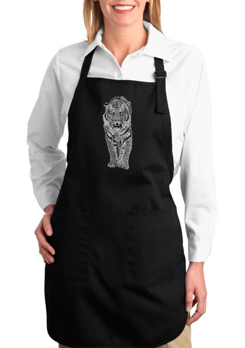 Full Length Word Art Apron - Tiger