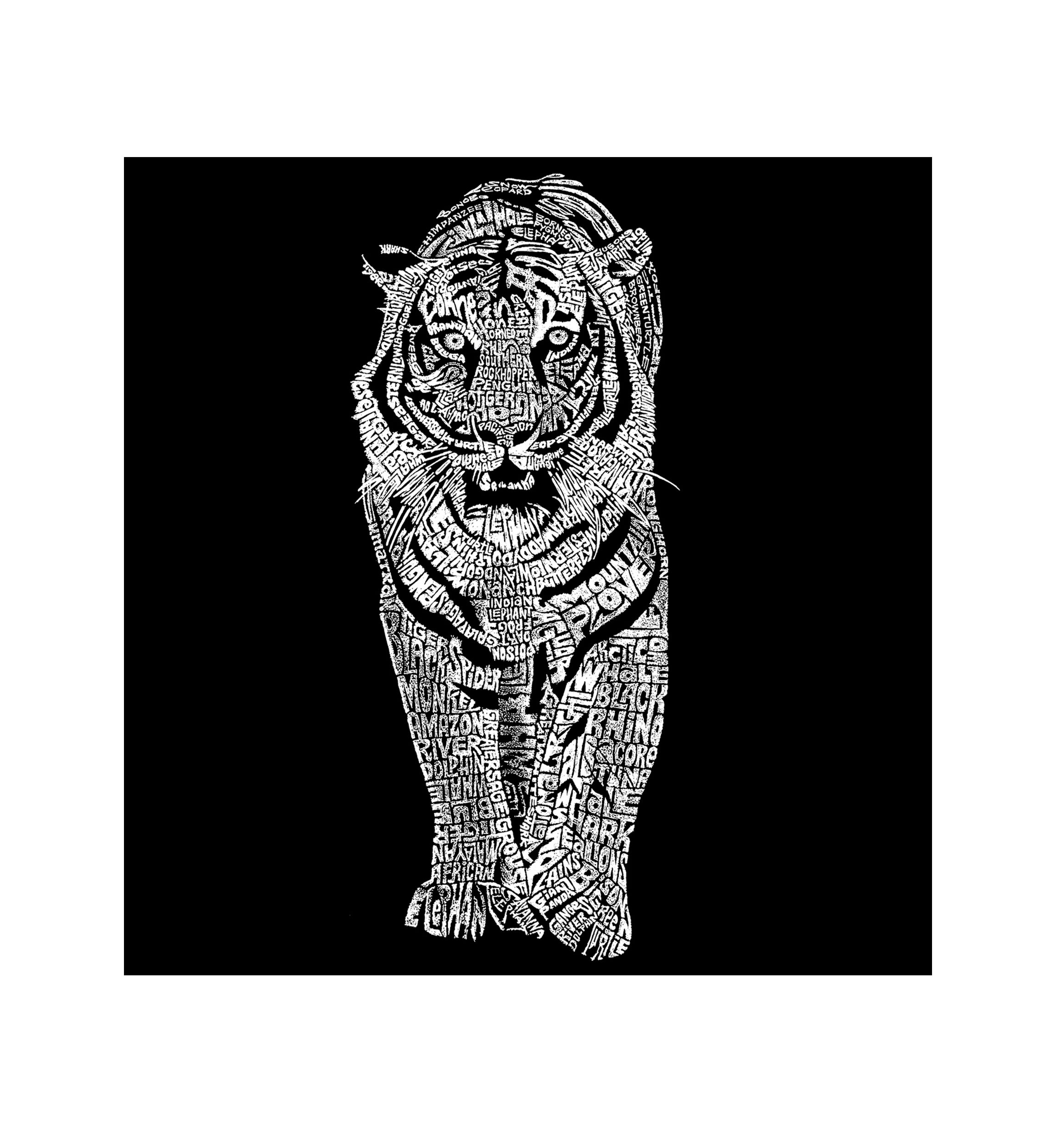 Full Length Word Art Apron - Tiger