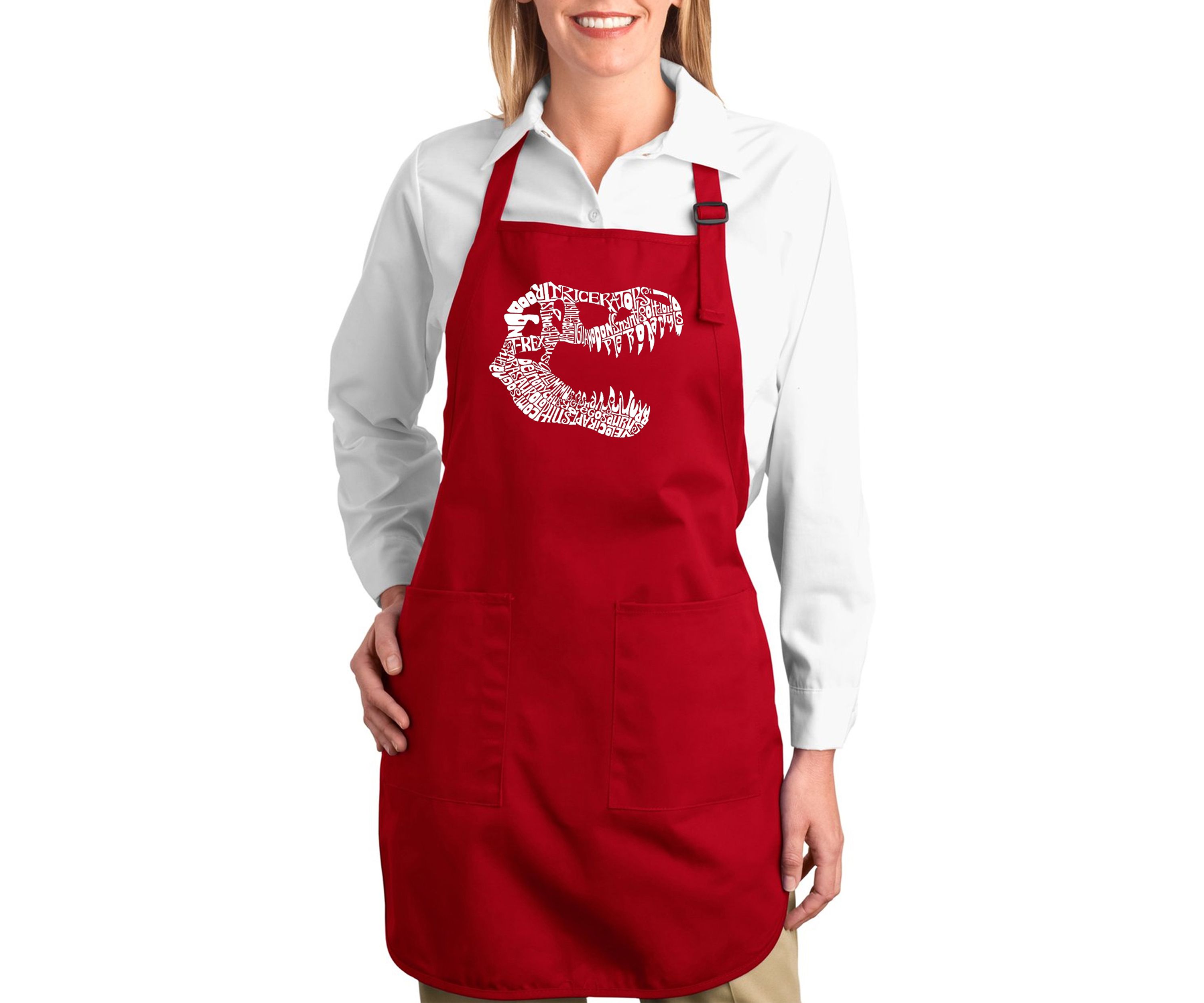 Full Length Word Art Apron - T-Rex