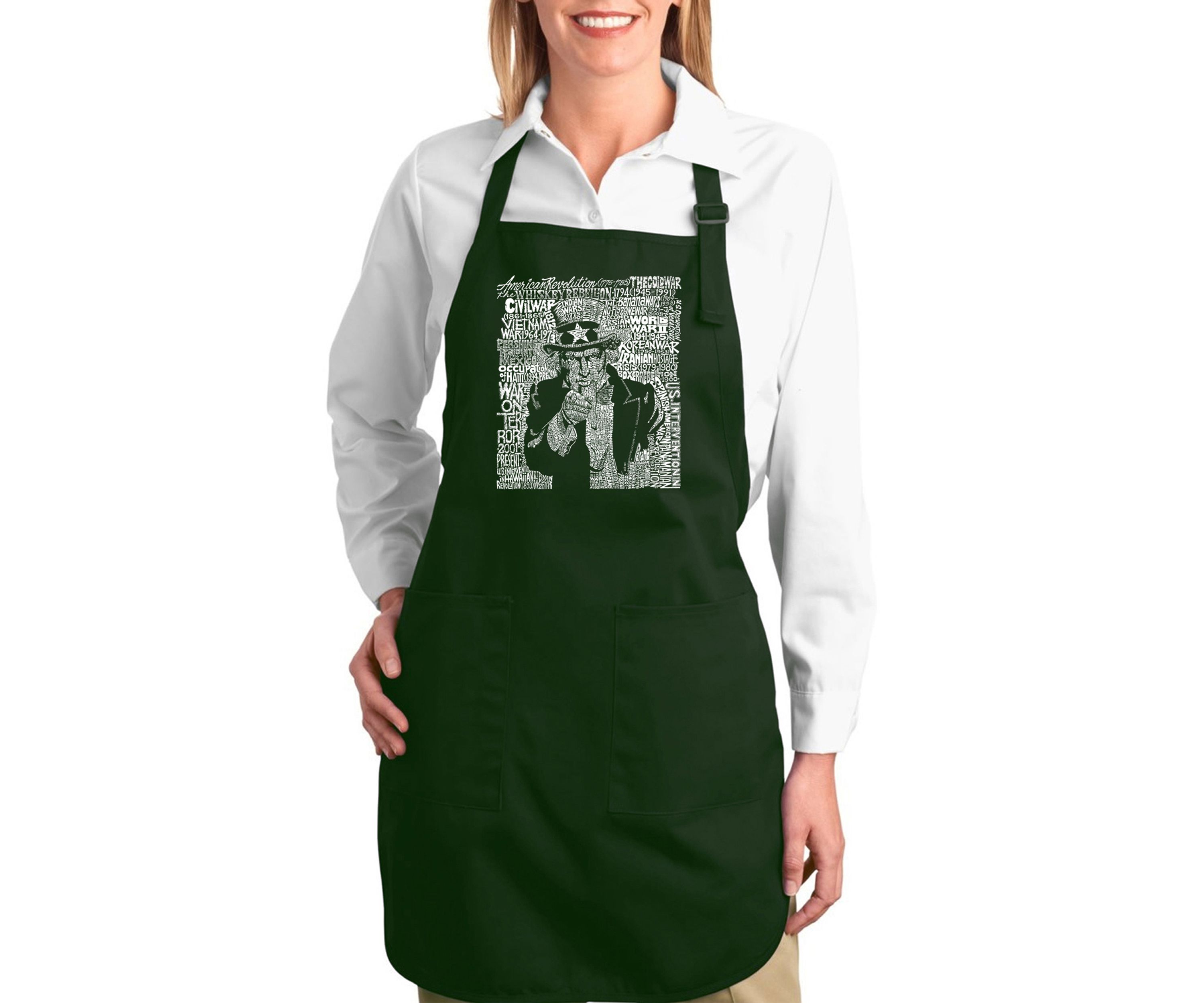 Full Length Word Art Apron - Uncle Sam