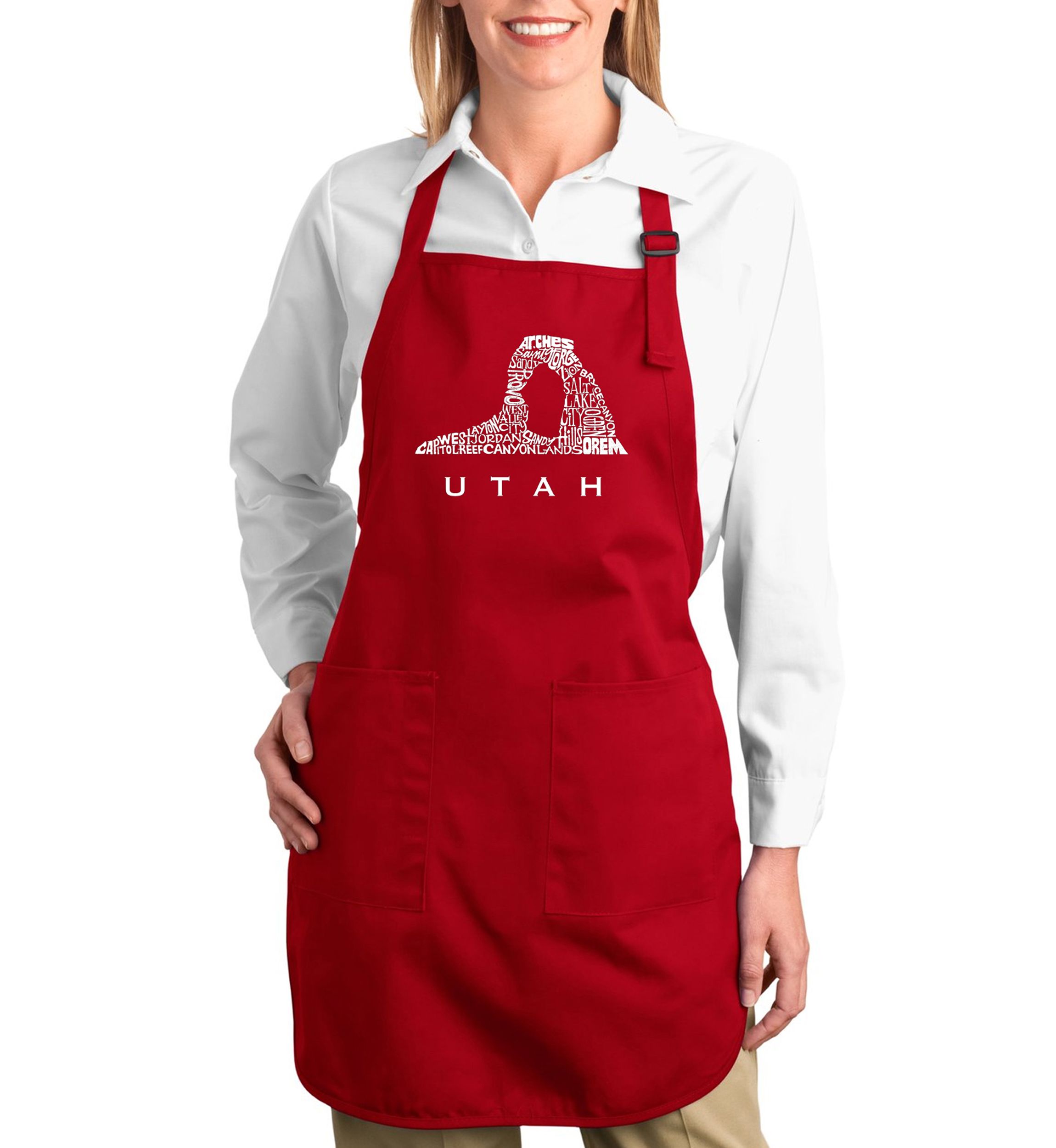 Full Length Word Art Apron - Utah