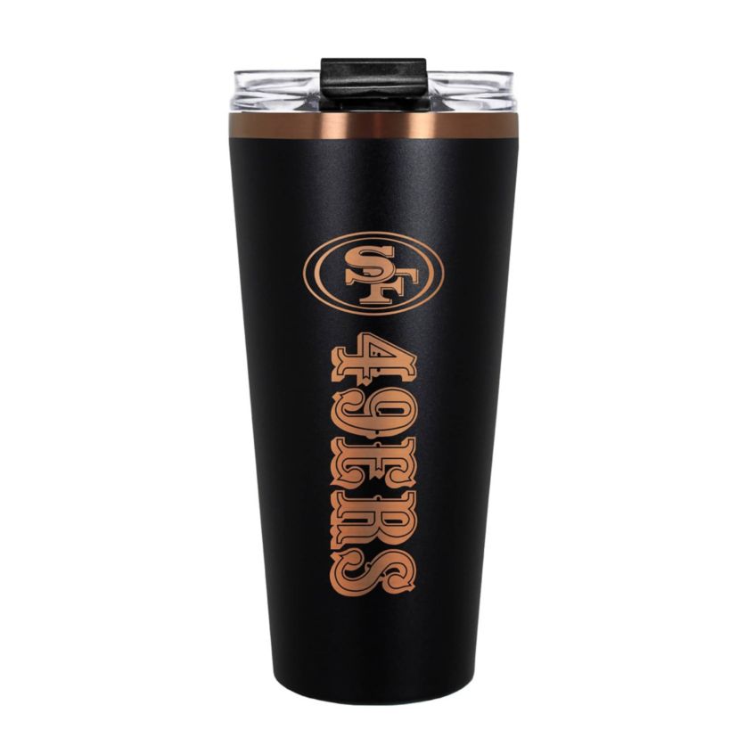 NFL San Francisco 49ers 32oz Black and Copper Big Slim Travel Tumbler
