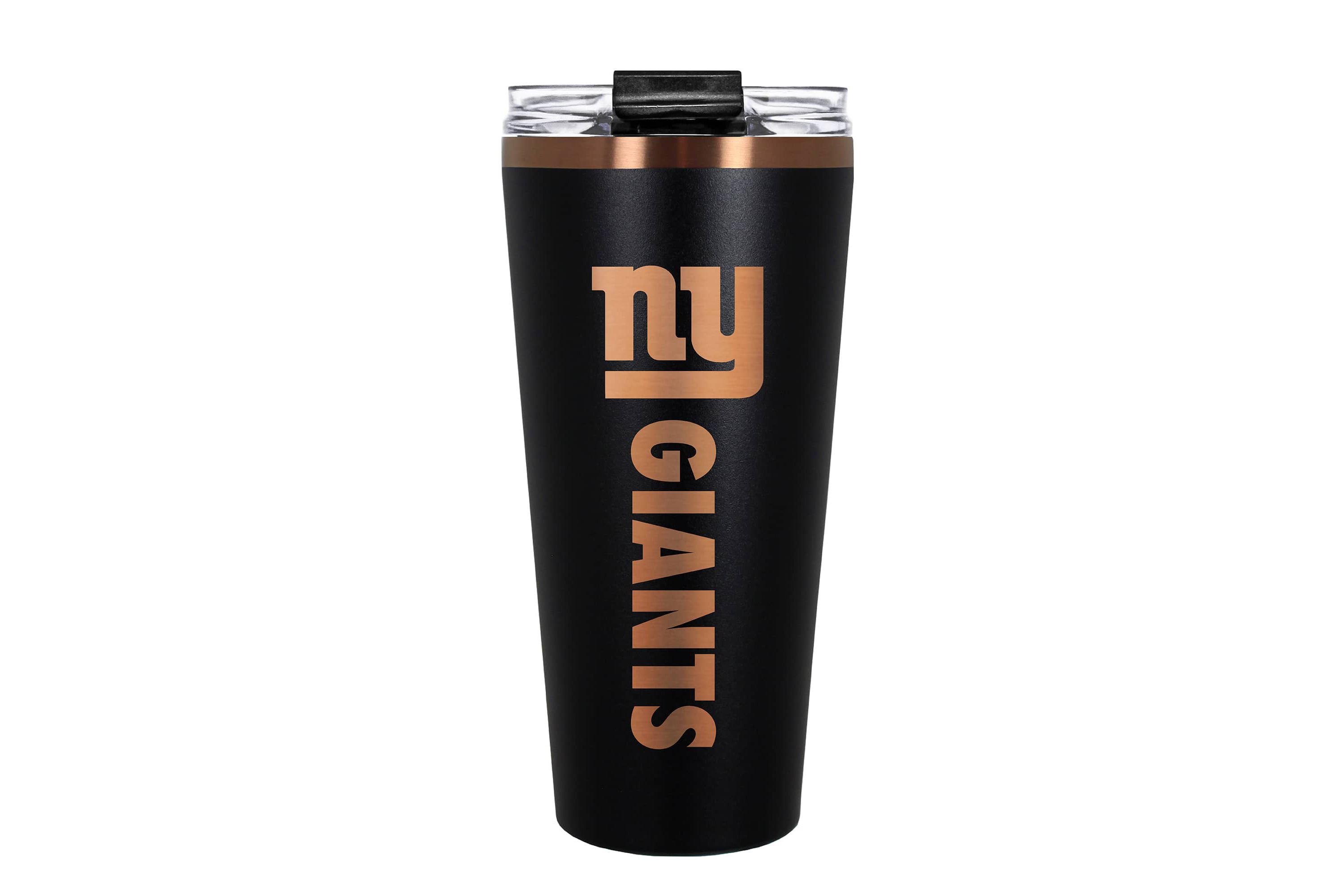 NFL New York Giants 32oz Black and Copper Big Slim Travel Tumbler