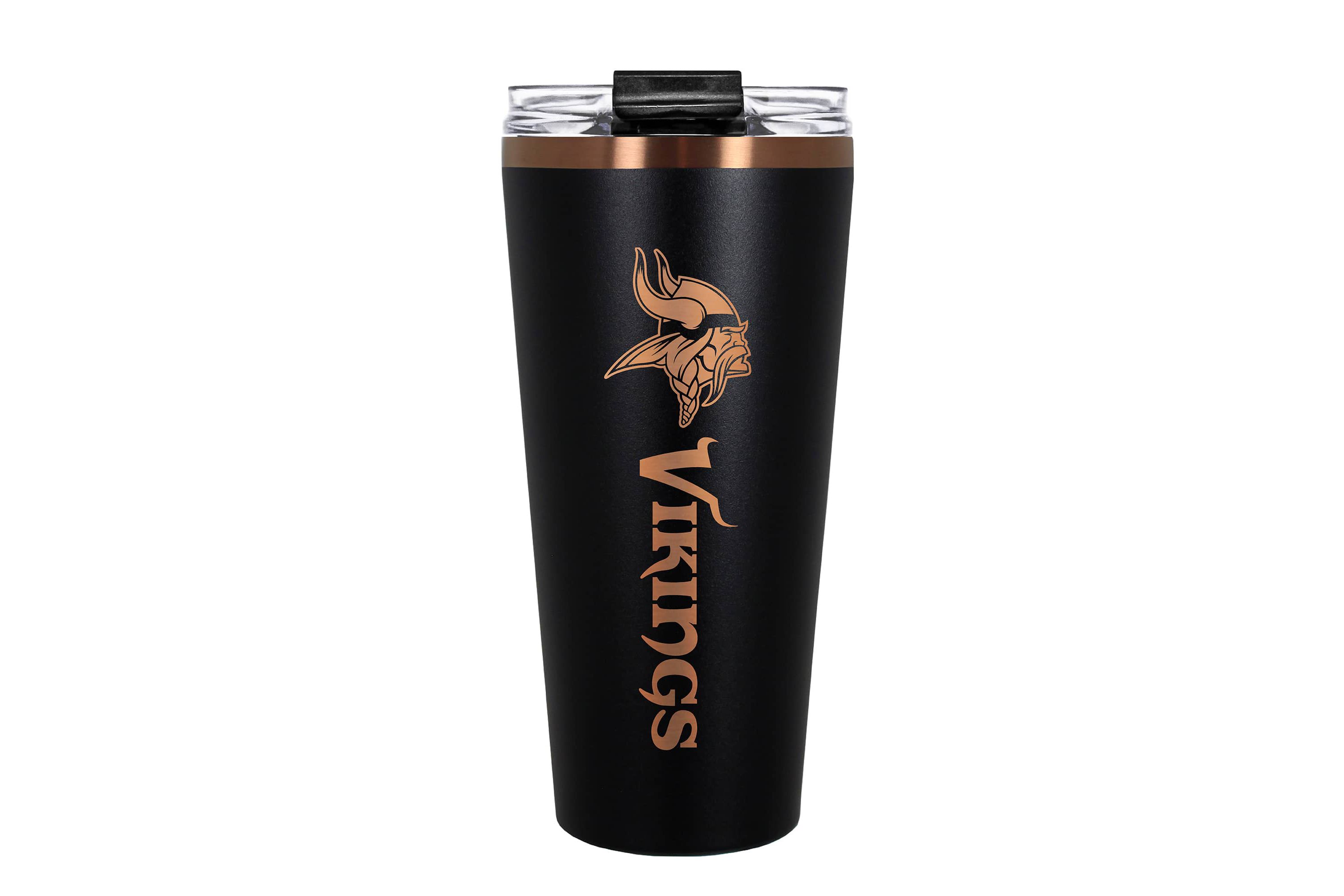 NFL Minnesota Vikings 32oz Black and Copper Big Slim Travel Tumbler