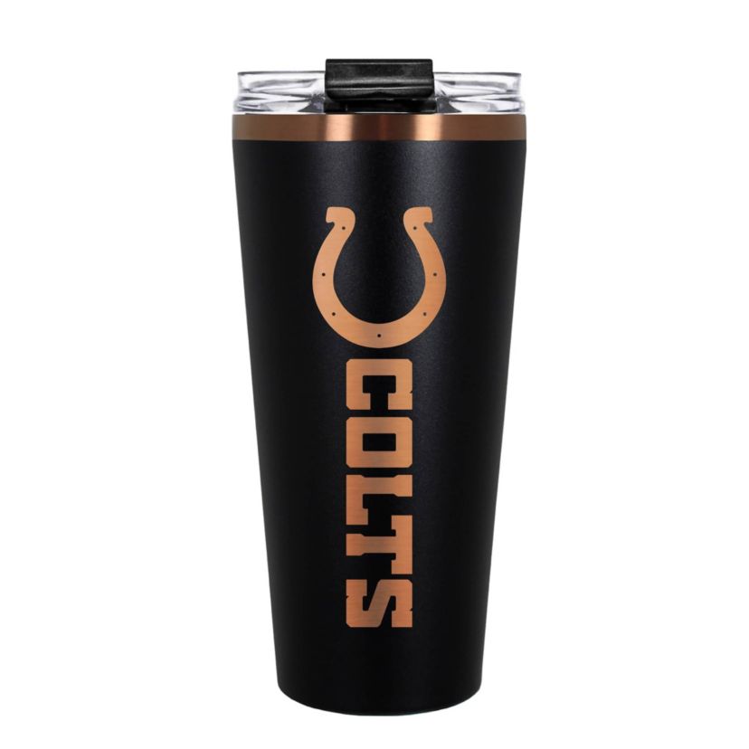 NFL Indianapolis Colts 32oz Black and Copper Big Slim Travel Tumbler