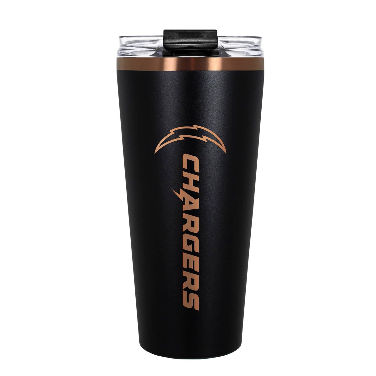 NFL Los Angeles Chargers 32oz Black and Copper Big Slim Travel Tumbler