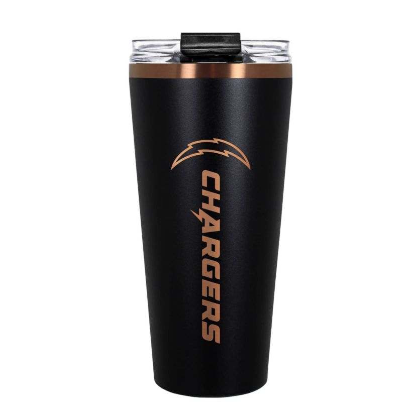 NFL Los Angeles Chargers 32oz Black and Copper Big Slim Travel Tumbler