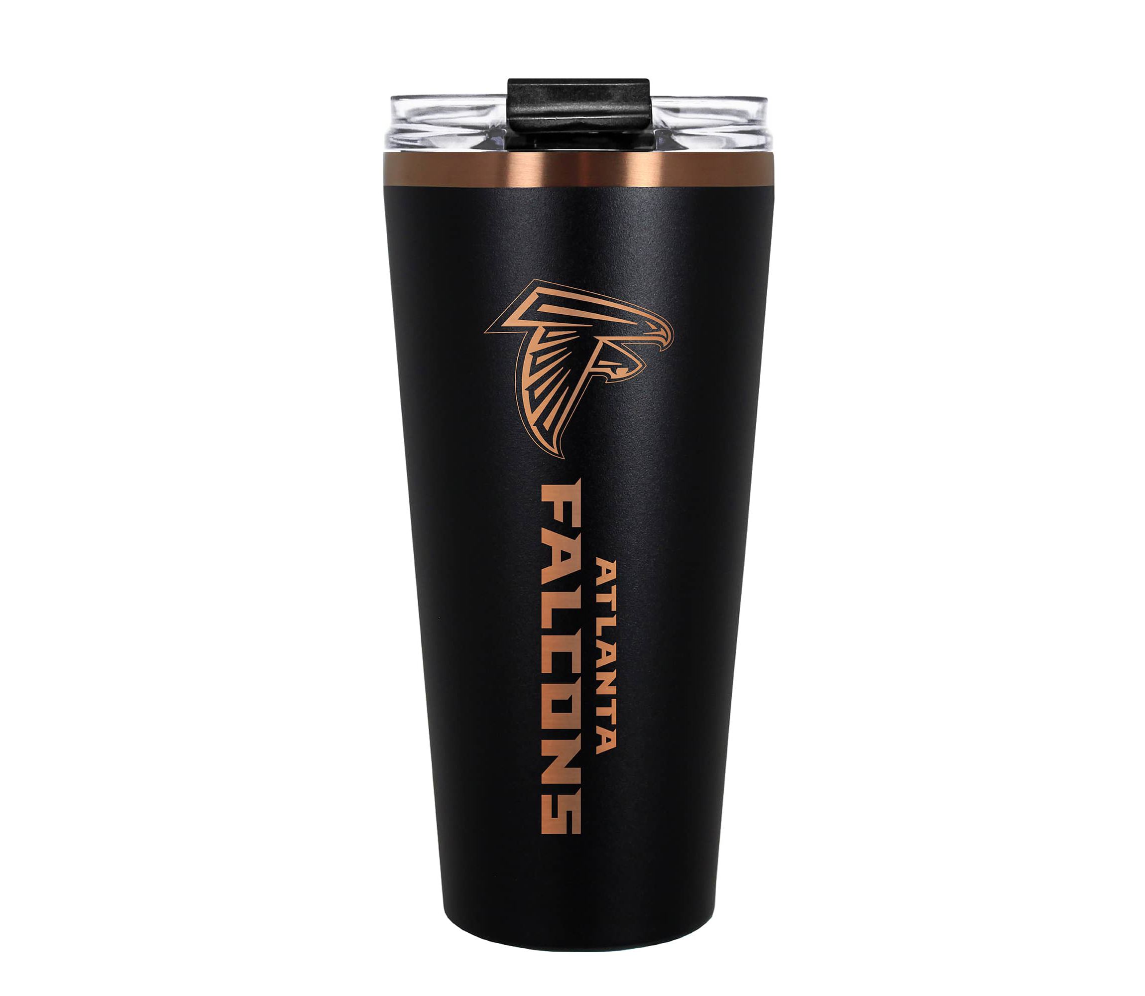 NFL Atlanta Falcons 32oz Black and Copper Big Slim Travel Tumbler
