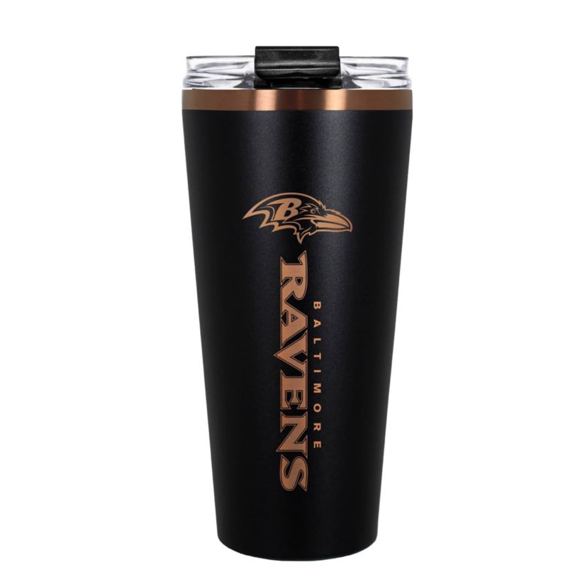 NFL Baltimore Ravens 32oz Black and Copper Big Slim Travel Tumbler