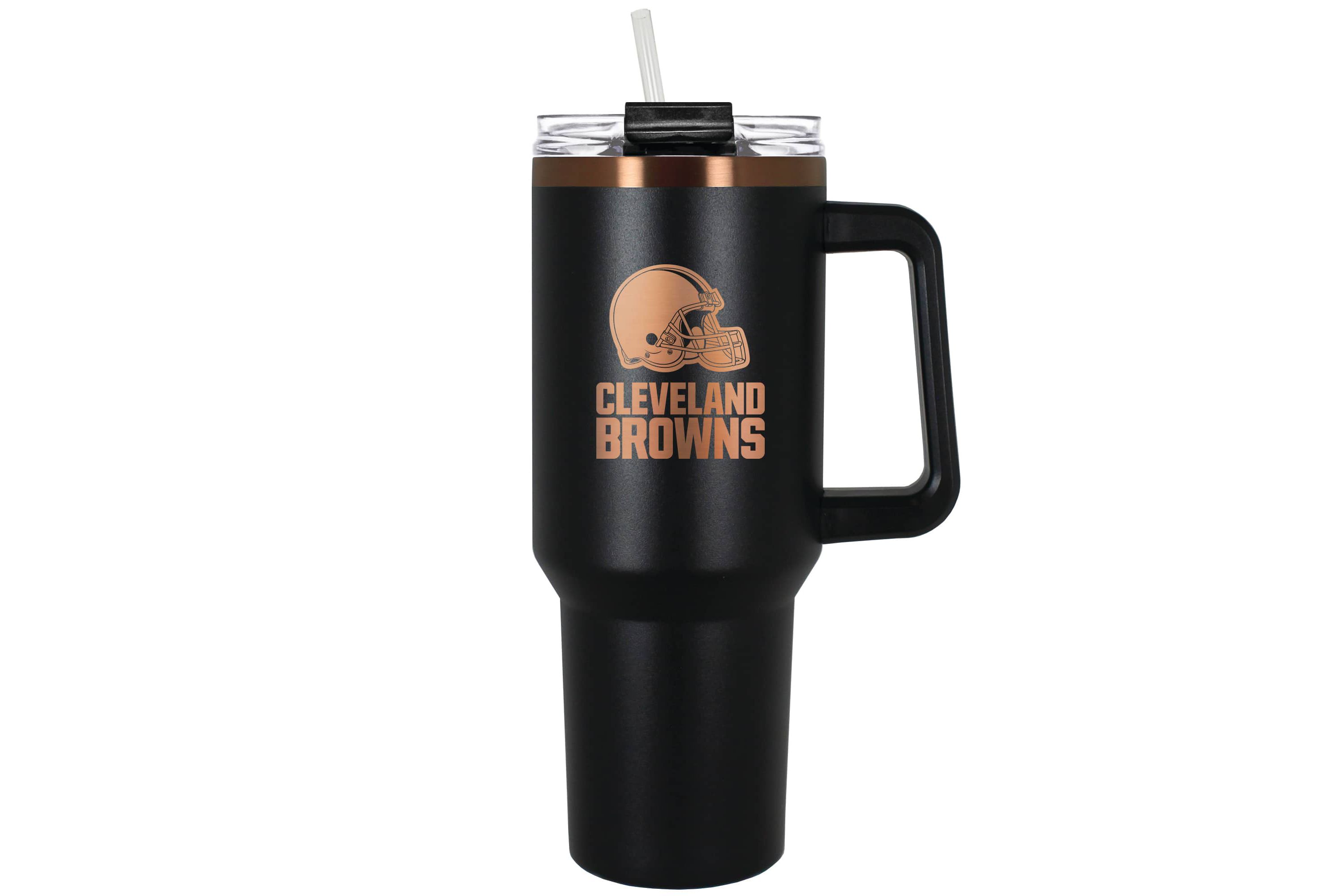 NFL Cleveland Browns 40oz Black and Crème Colossus Travel Mug