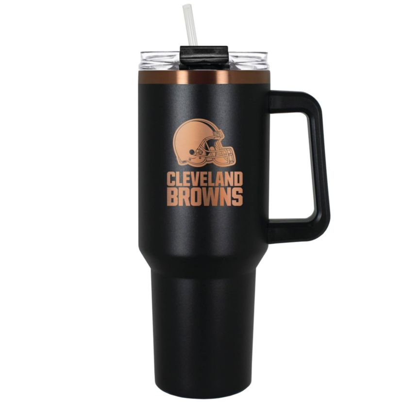 NFL Cleveland Browns 40oz Black and Crème Colossus Travel Mug