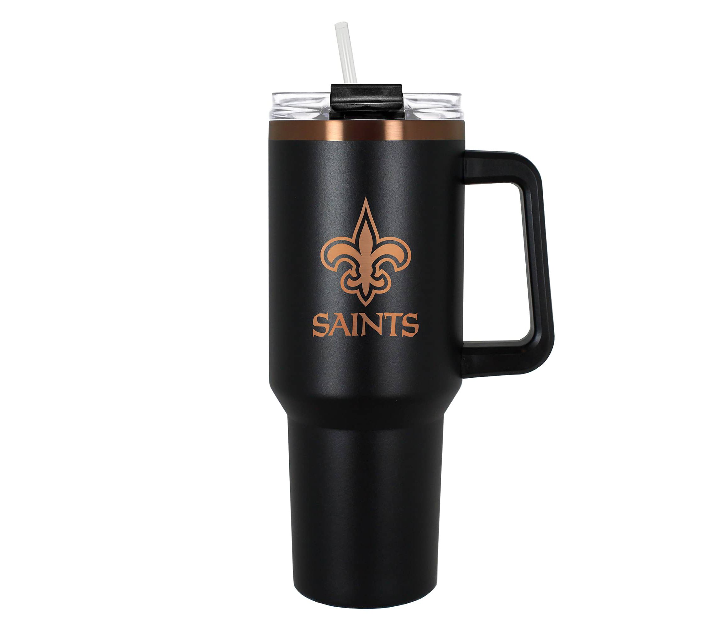 NFL New Orleans Saints 40oz Black and Crème Colossus Travel Mug