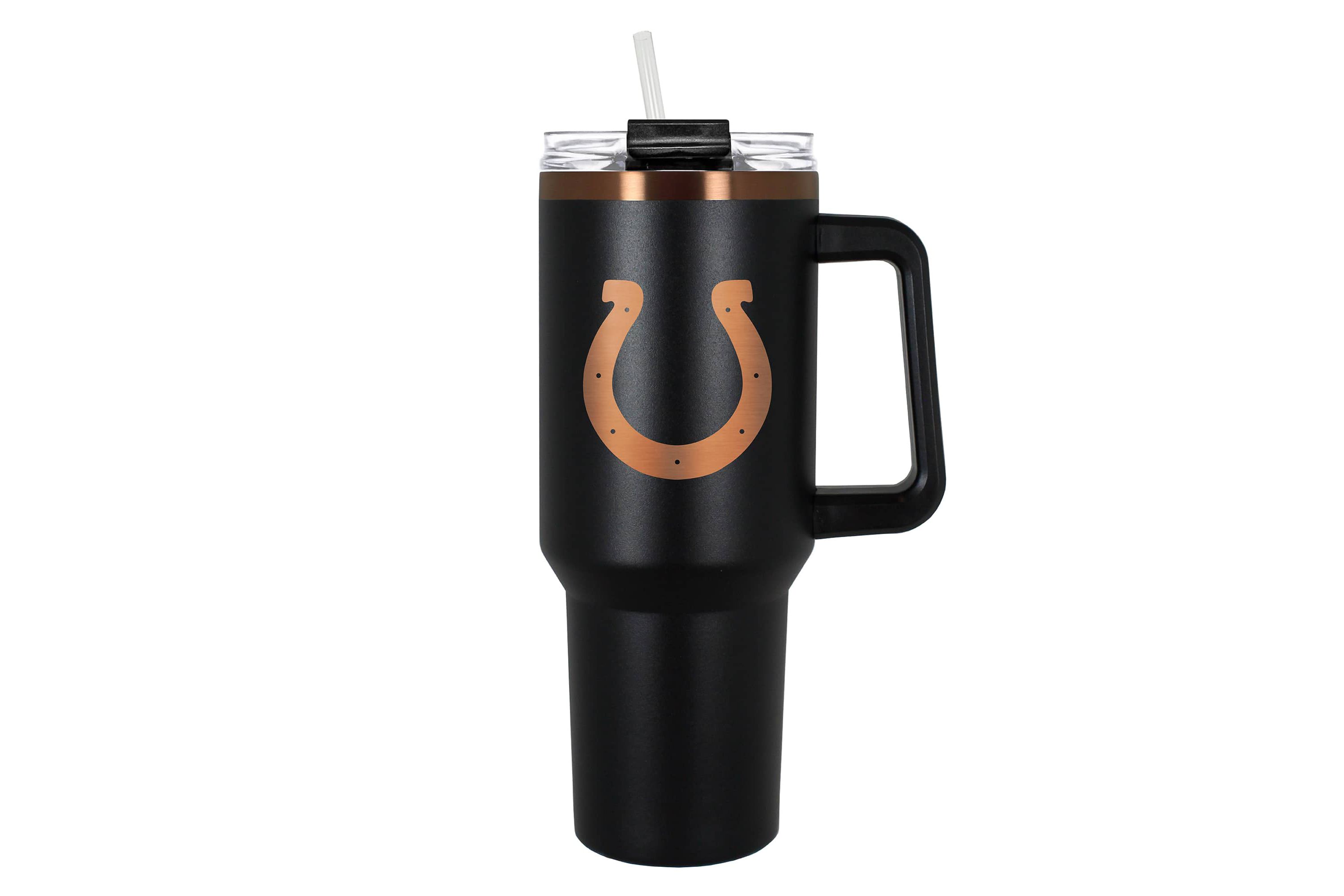 NFL Indianapolis Colts 40oz Black and Crème Colossus Travel Mug