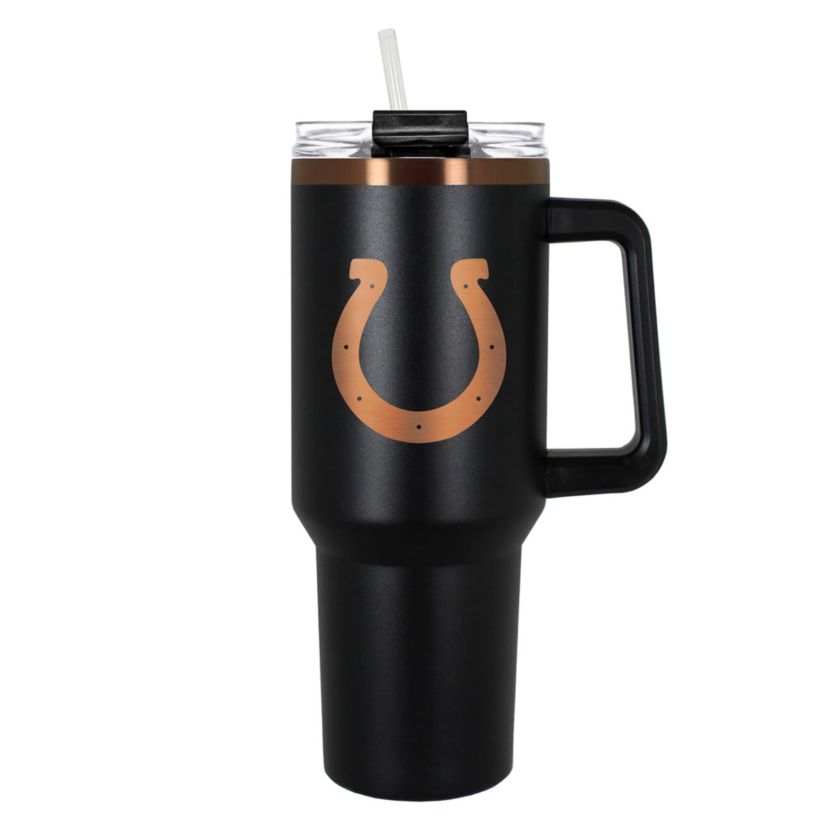 NFL Indianapolis Colts 40oz Black and Crème Colossus Travel Mug