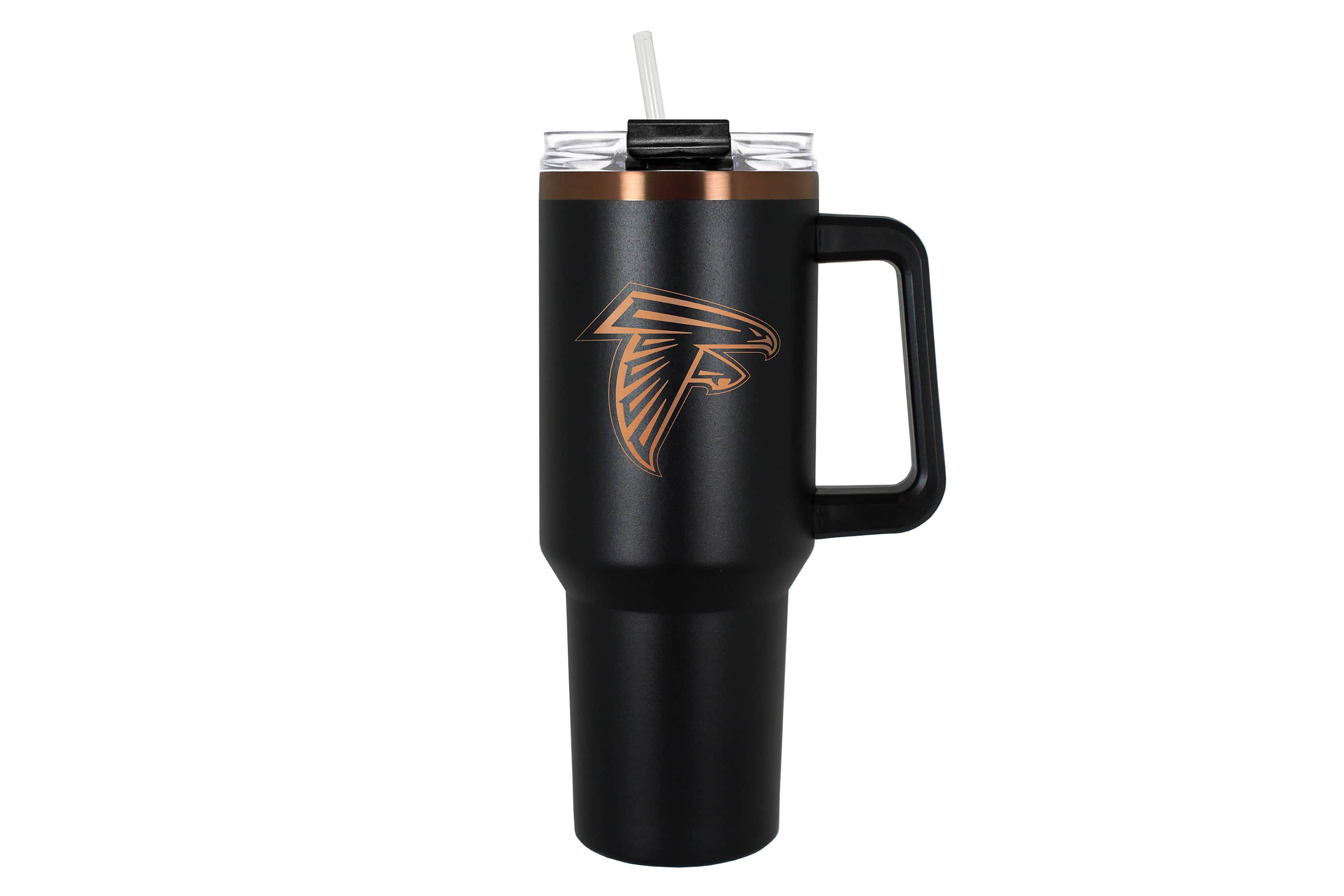 NFL Atlanta Falcons 40oz Black and Crème Colossus Travel Mug