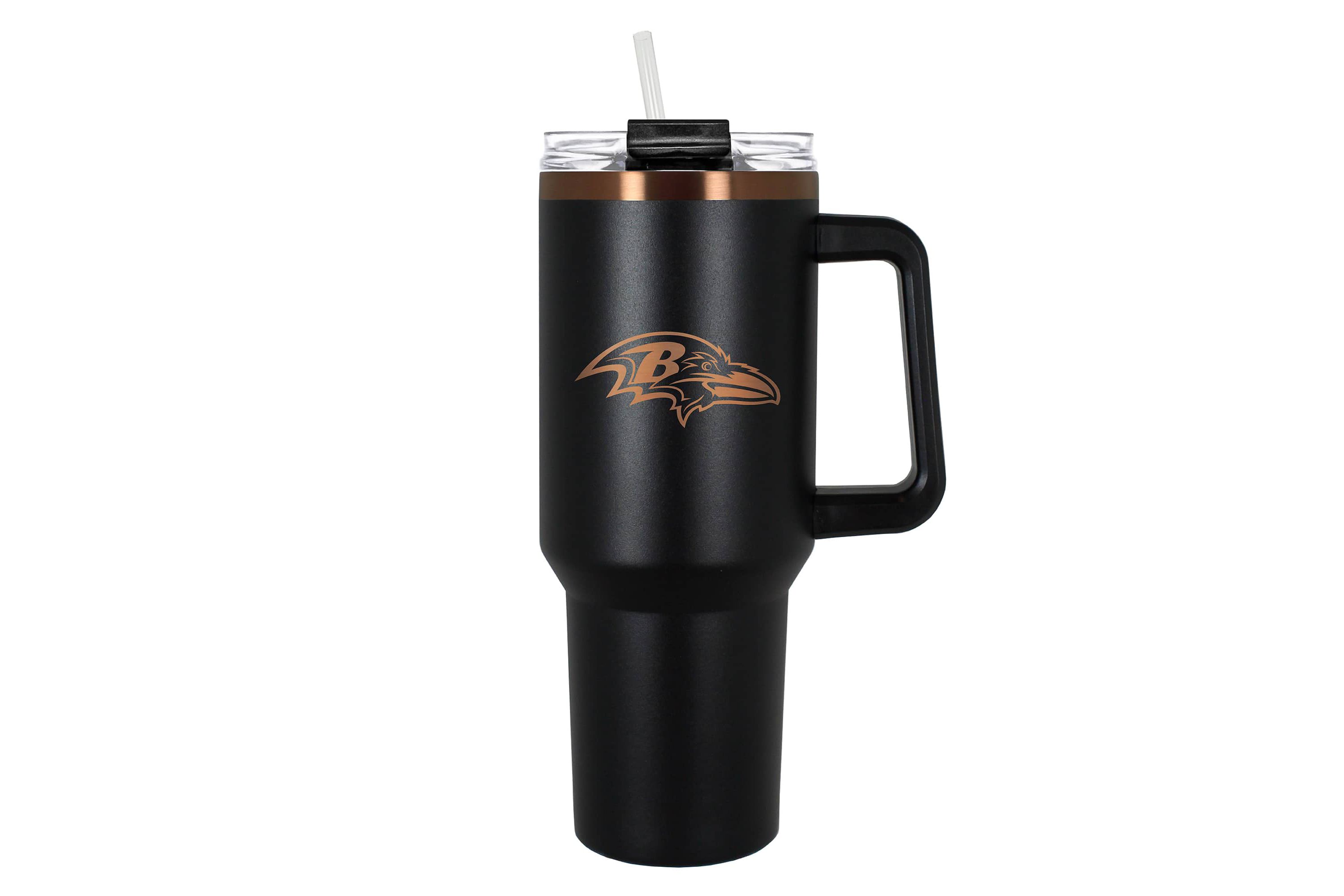 NFL Baltimore Ravens 40oz Black and Crème Colossus Travel Mug