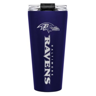 Great American Products NFL Baltimore Ravens 32oz Team Color Big Slim Travel Tumbler, Purple, 32 Ounces