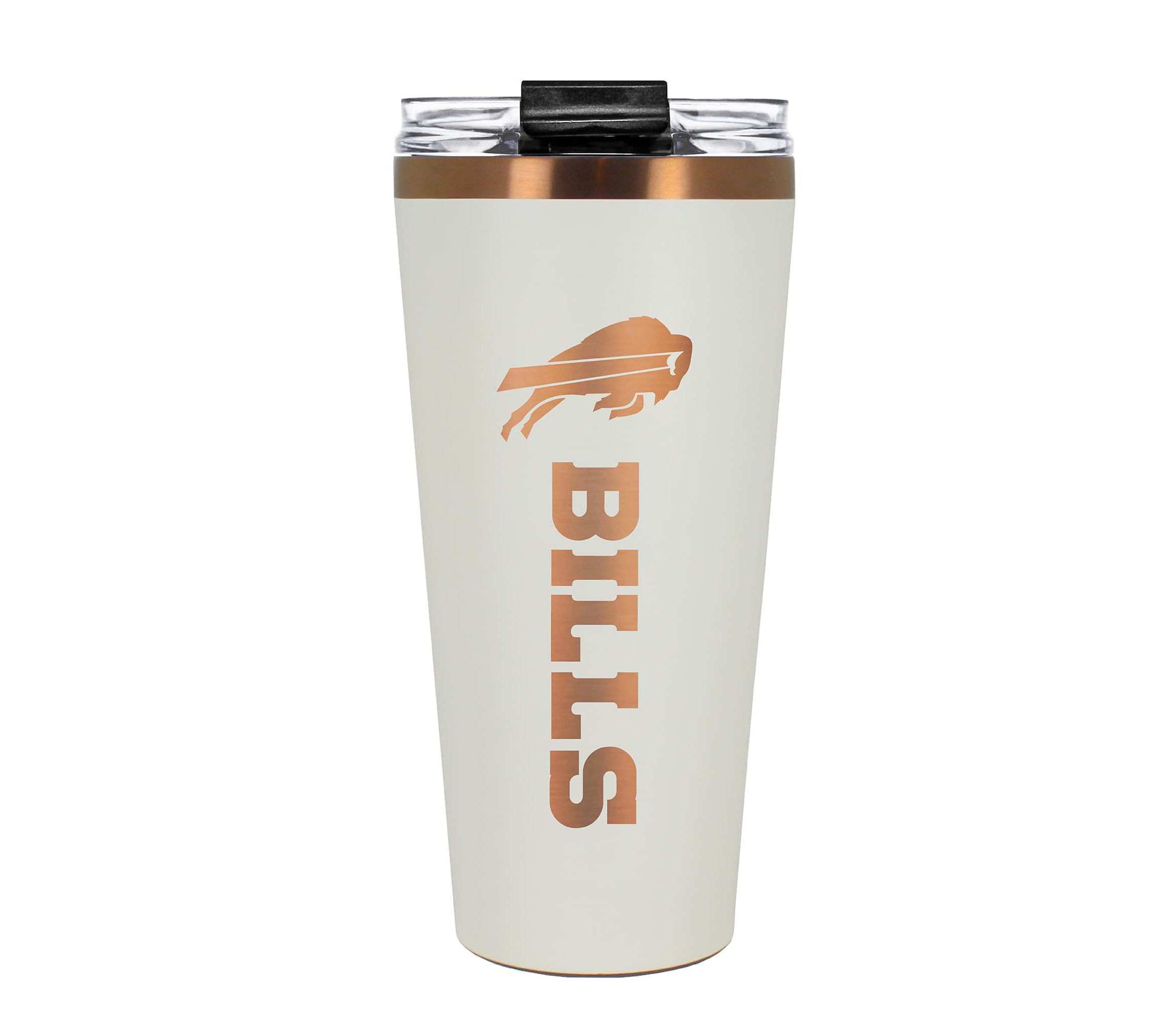 NFL Buffalo Bills 32oz Copper and Crème Big Slim Travel Tumbler