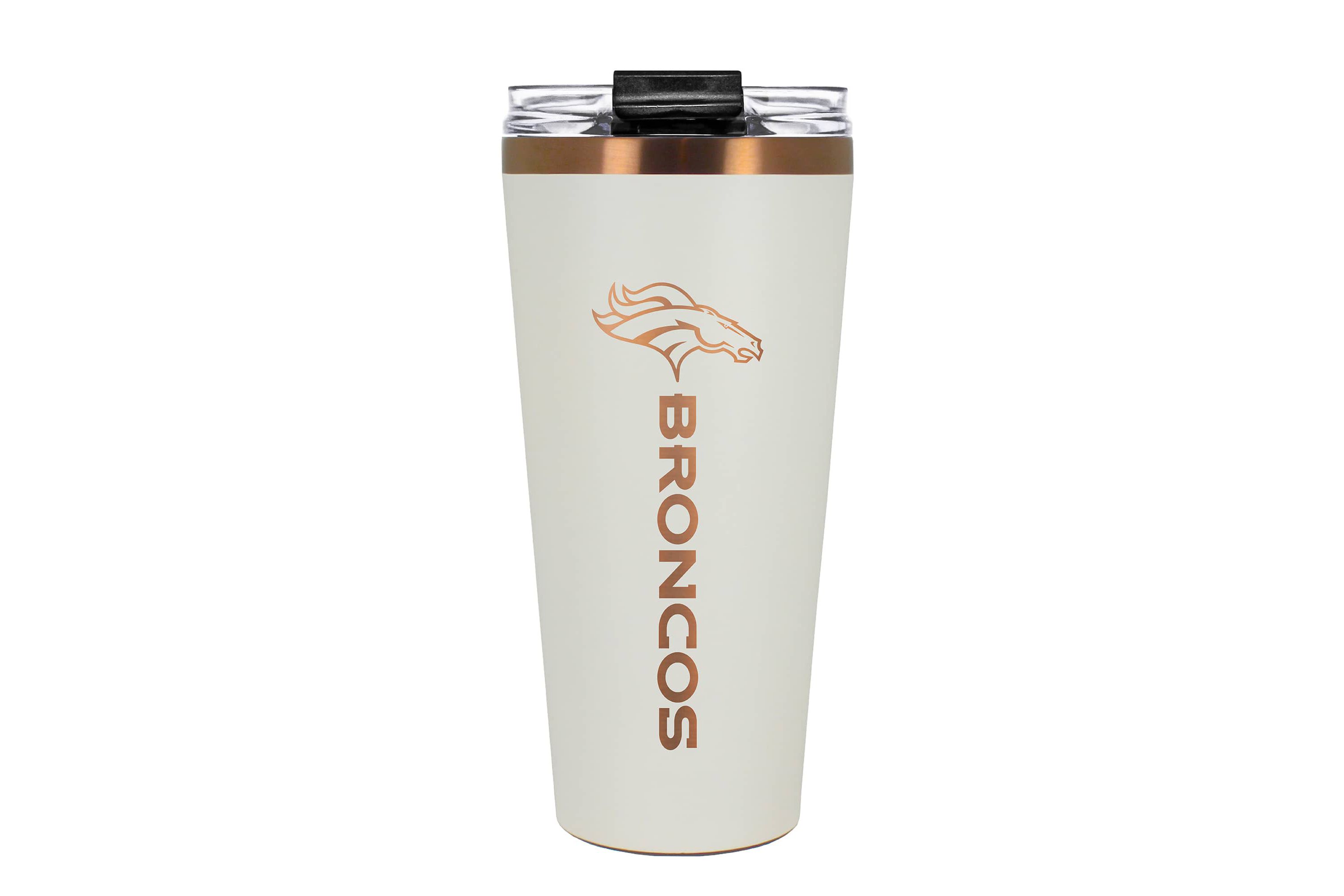 NFL Denver Broncos 32oz Copper and Crème Big Slim Travel Tumbler