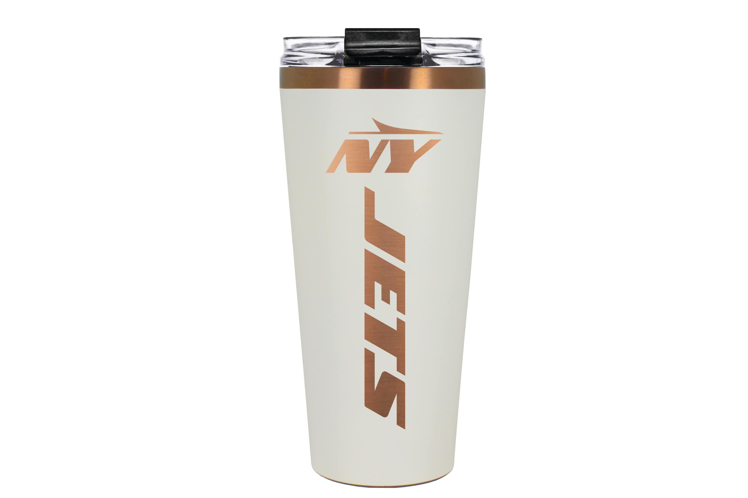NFL New York Jets 32oz Copper and Crème Big Slim Travel Tumbler