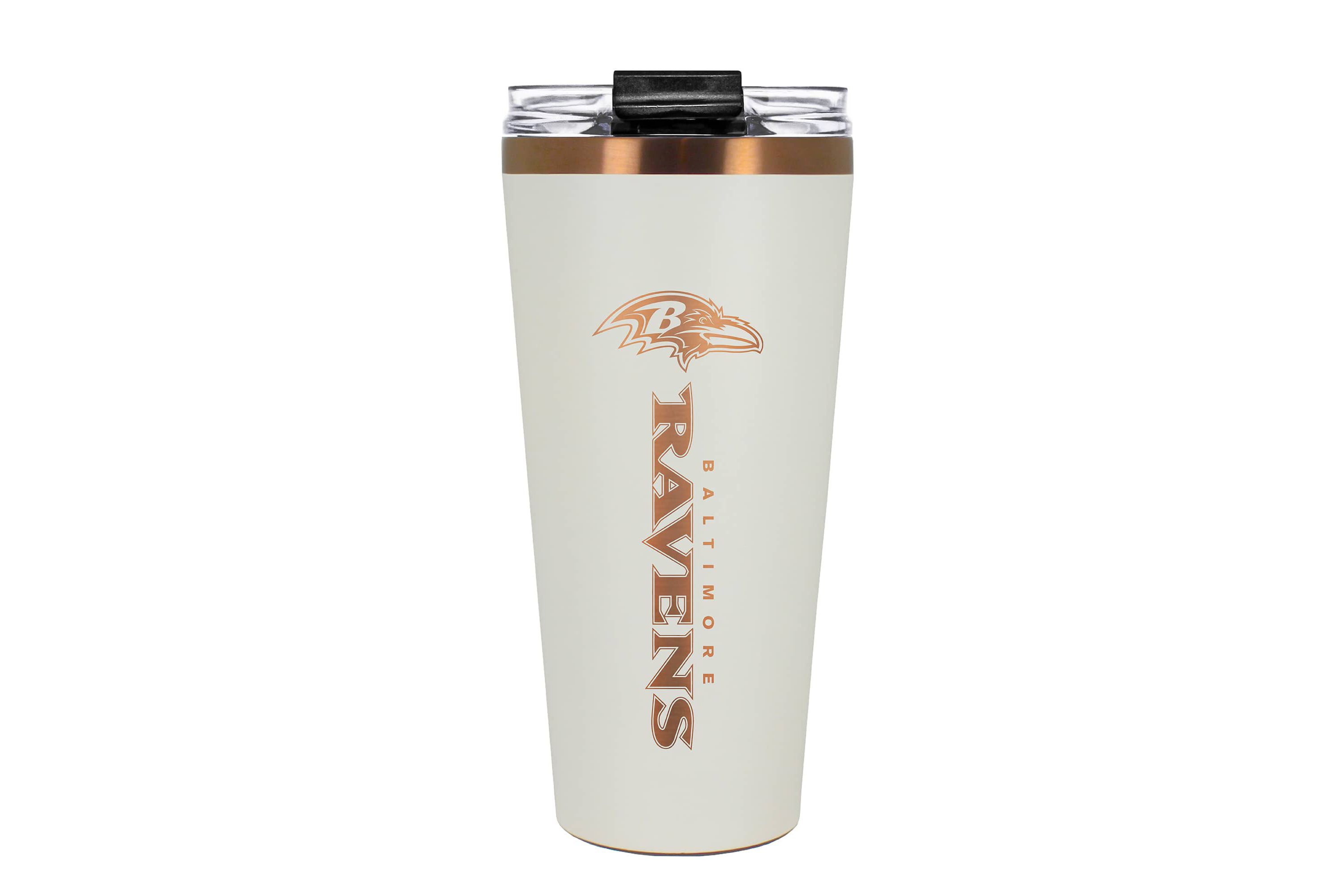 NFL Baltimore Ravens 32oz Copper and Crème Big Slim Travel Tumbler