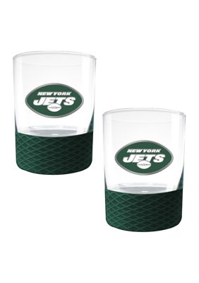 Great American Products NFL New York Jets Commissioner Glass Set of 2, 15 Ounces