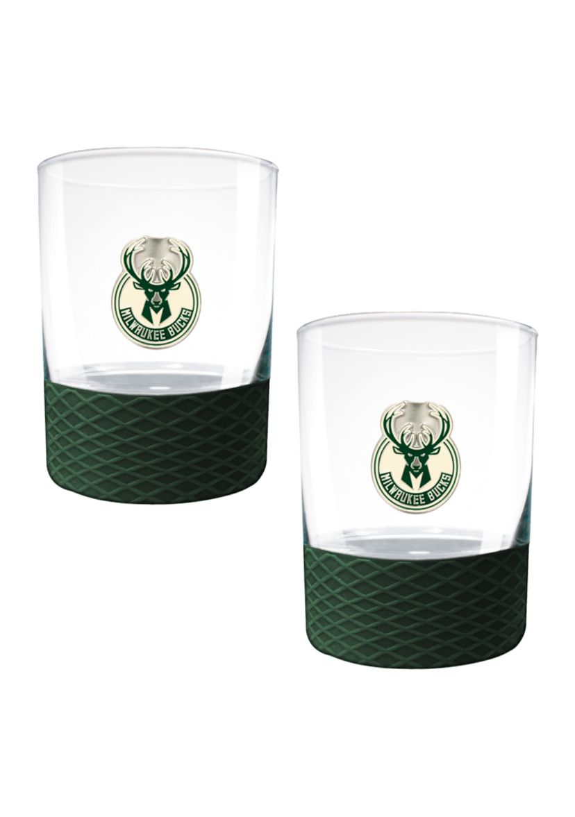 NBA Milwaukee Bucks Commissioner Glass Set of 2