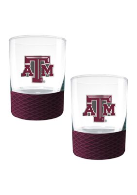 Great American Products NCAA Texas A&M Aggies Commissioner Shot Glass Set of 2, 15 Ounces