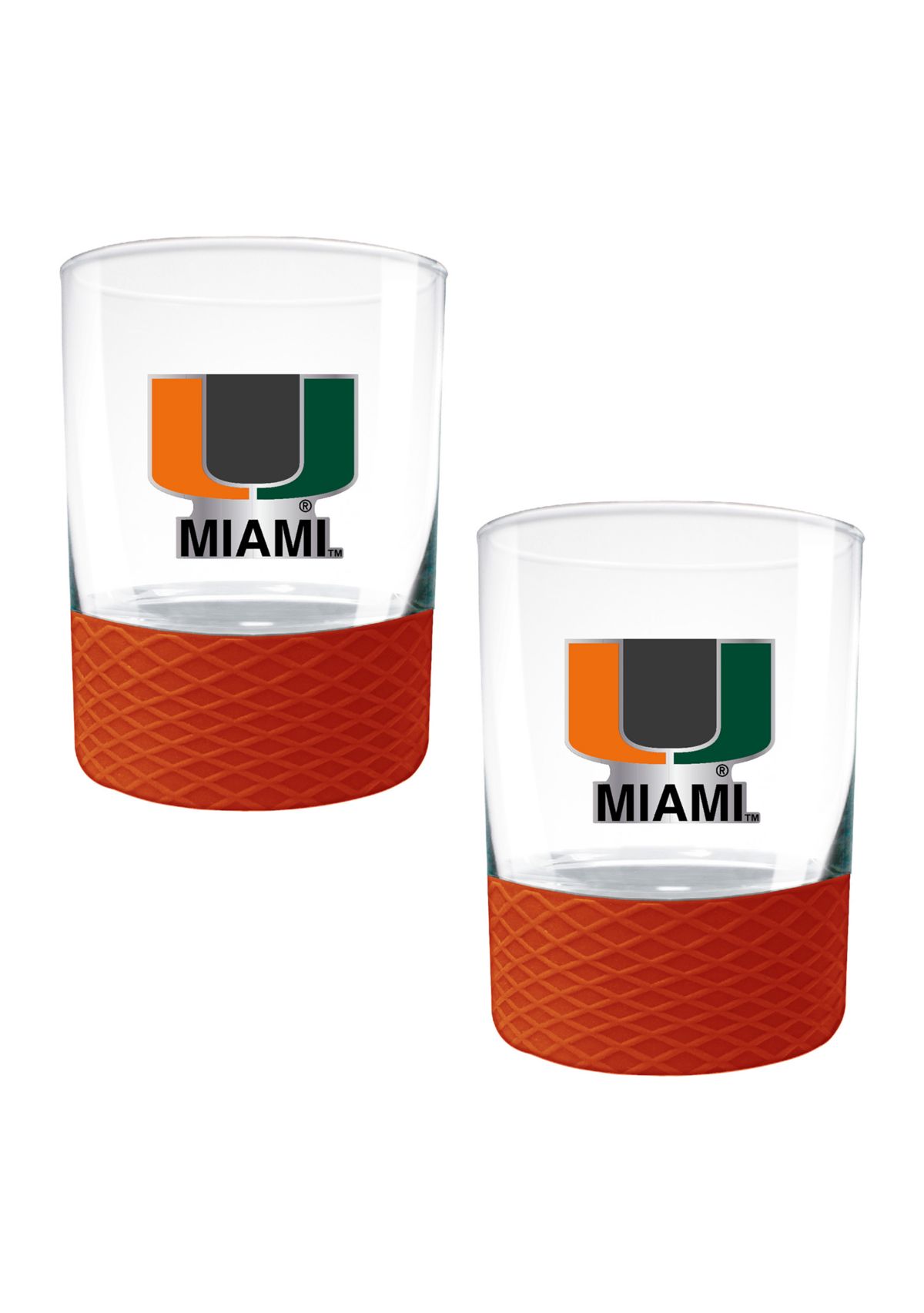 NCAA Miami Hurricanes 2-Piece Commissioner Shot Glass Set