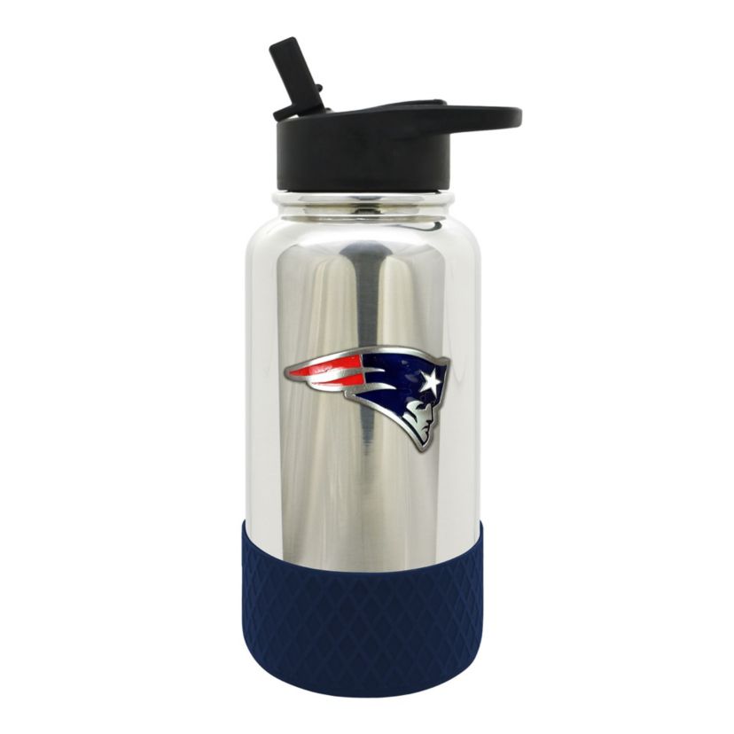 NFL New England Patriots 32oz Chrome Water Bottle