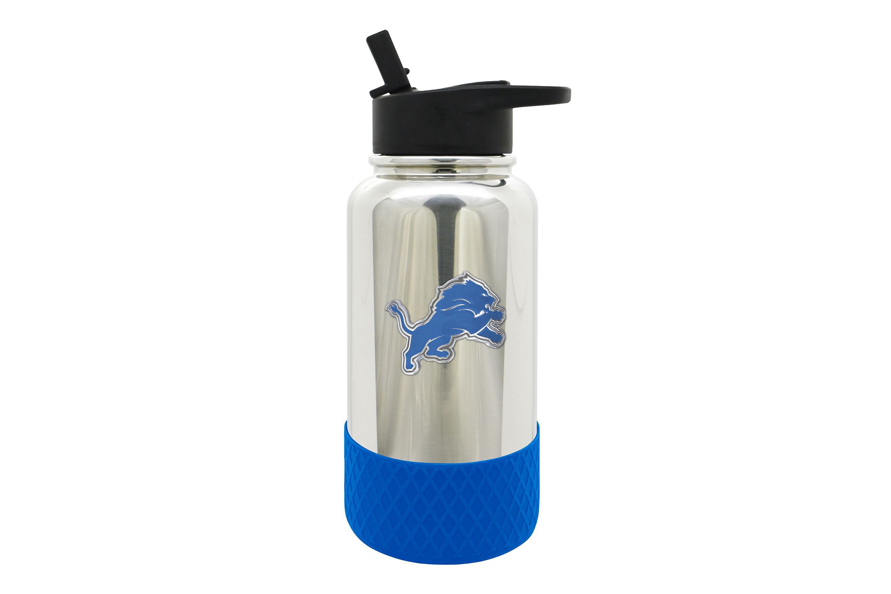 NFL Detroit Lions 32oz Chrome Water Bottle