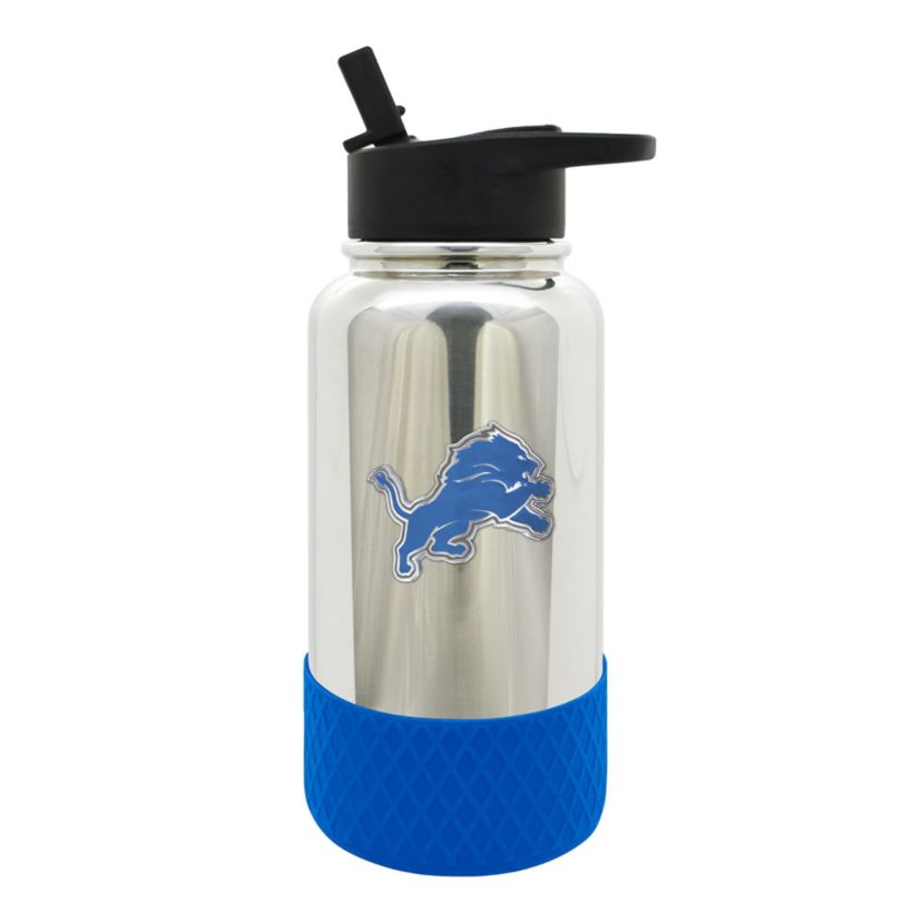 NFL Detroit Lions 32oz Chrome Water Bottle