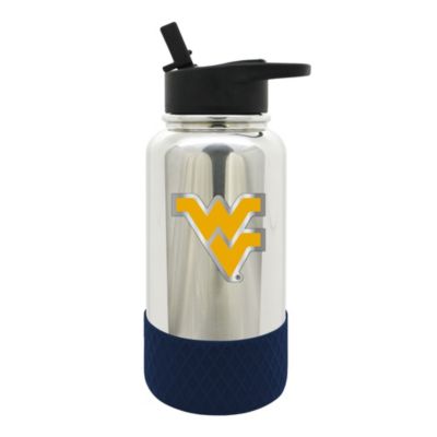 Great American Products Ncaa West Virginia Mountaineers 32Oz Chrome Water Bottle, Silver, 32 Oz -  0195568548313