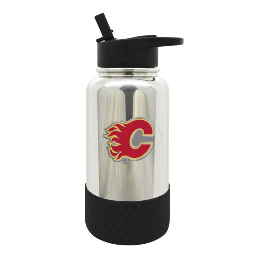 NHL Calgary Flames 32oz Chrome Water Bottle