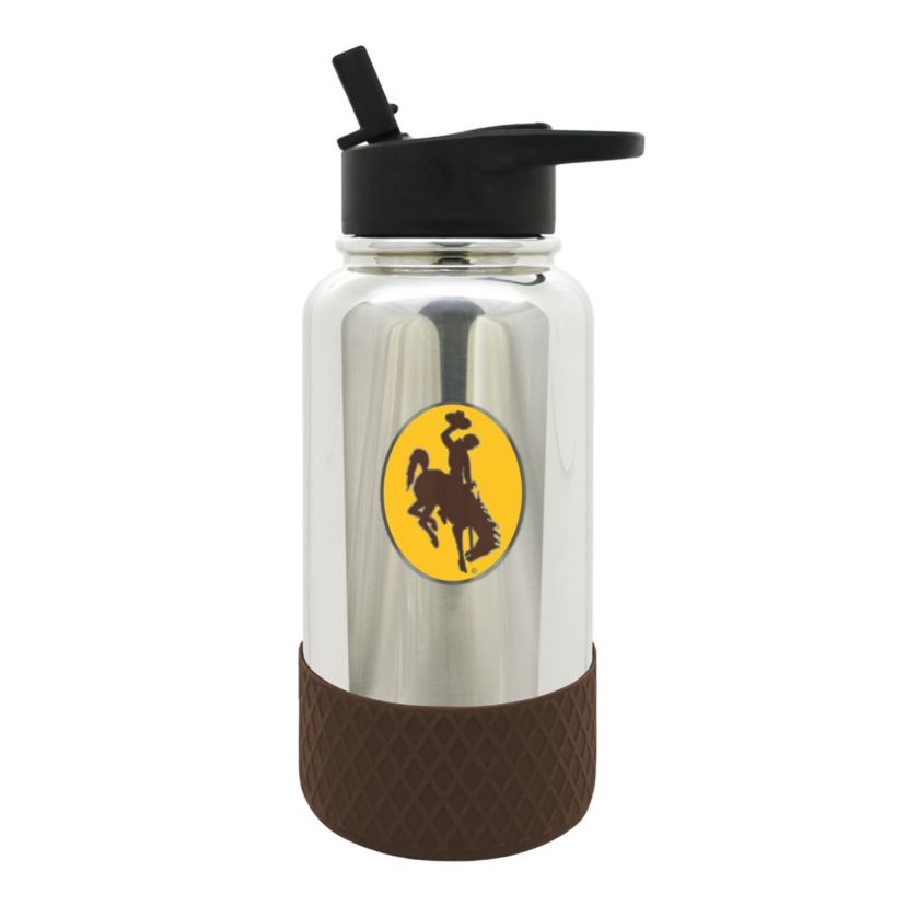 NCAA Wyoming Cowboys 32oz Chrome Water Bottle