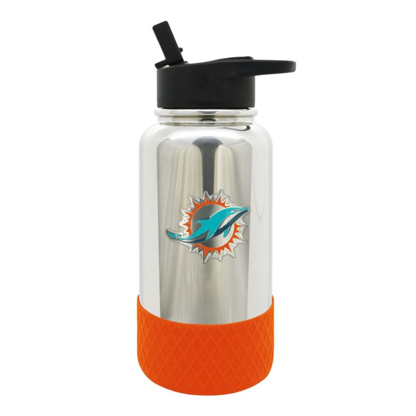 NFL Miami Dolphins 32oz Chrome Water Bottle