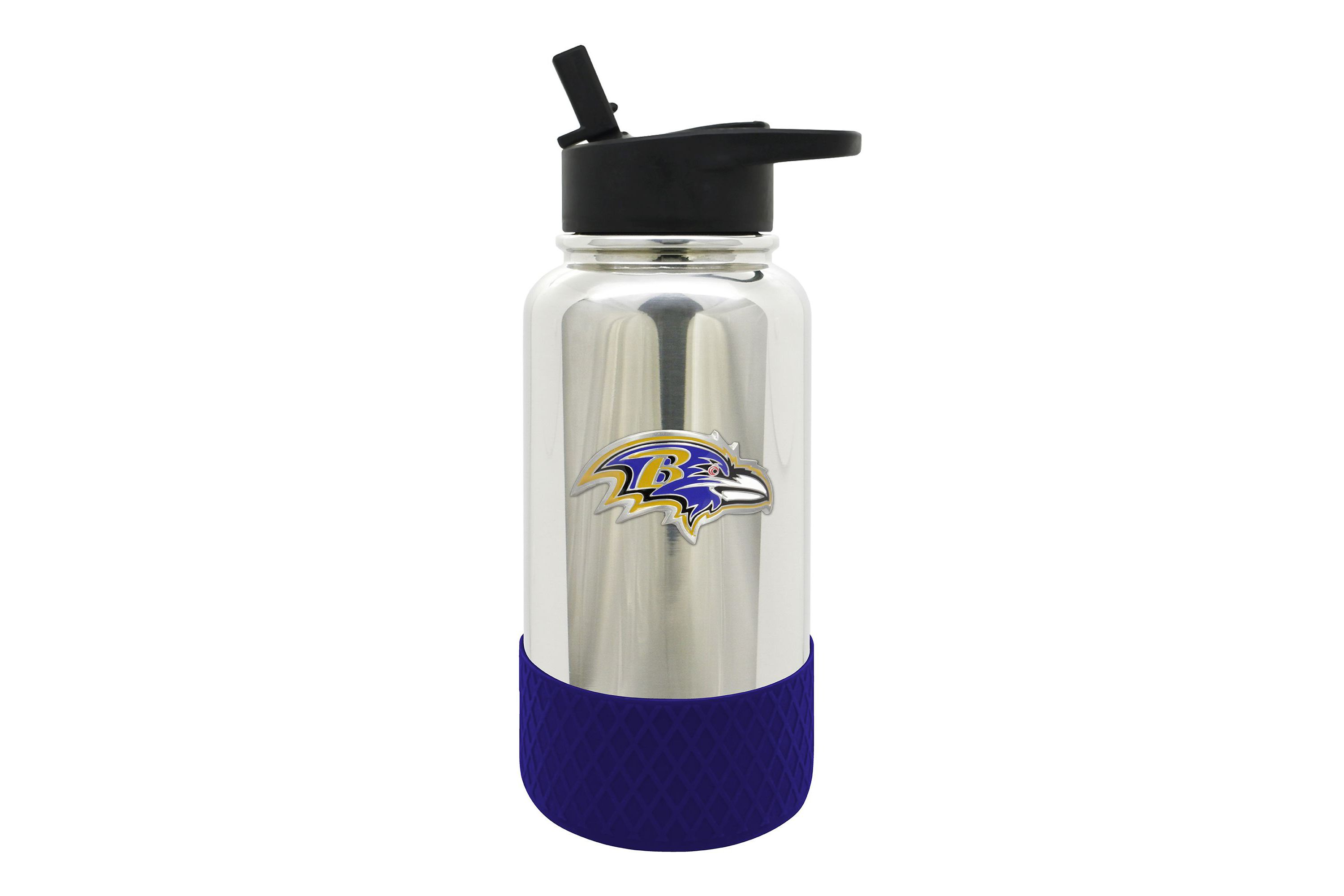 NFL Baltimore Ravens 32oz Chrome Water Bottle