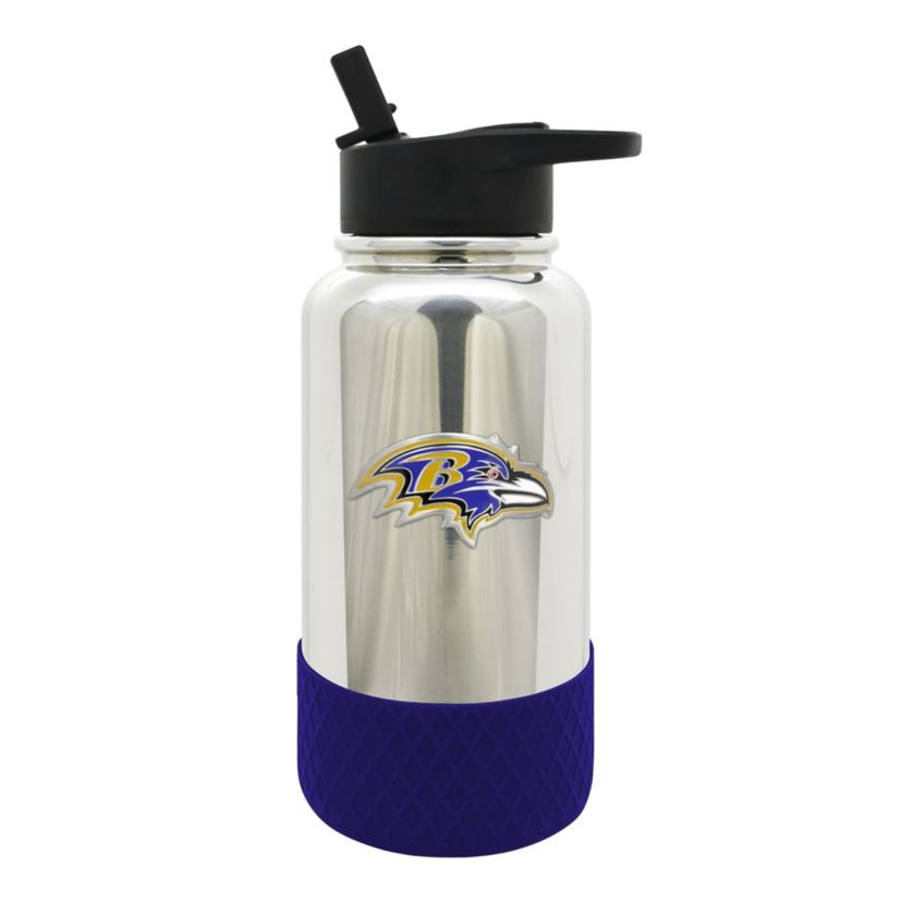 NFL Baltimore Ravens 32oz Chrome Water Bottle